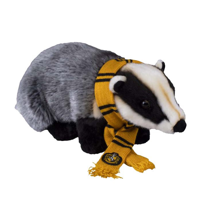 Hufflepuff Badger Plush Toy with House Scarf | Harry Potter Gift