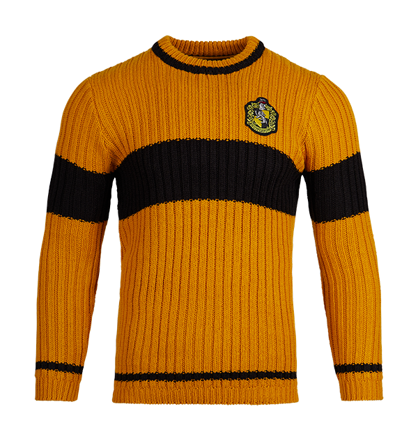 Hufflepuff Quidditch Sweater with Embroidered Crest | Harry Potter