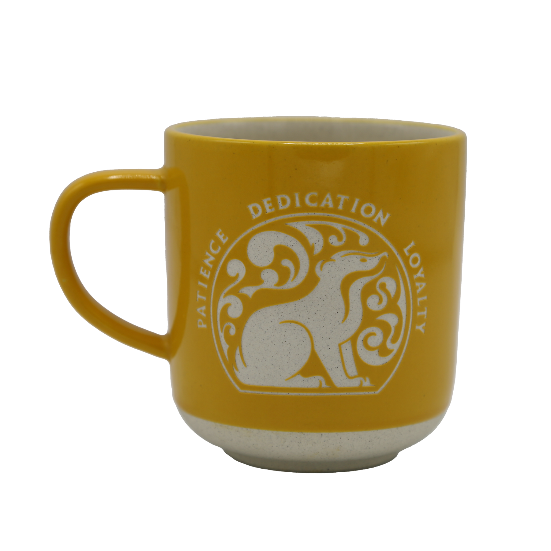Hufflepuff Stoneware Mug with Badger Design & House Symbols | 16 oz