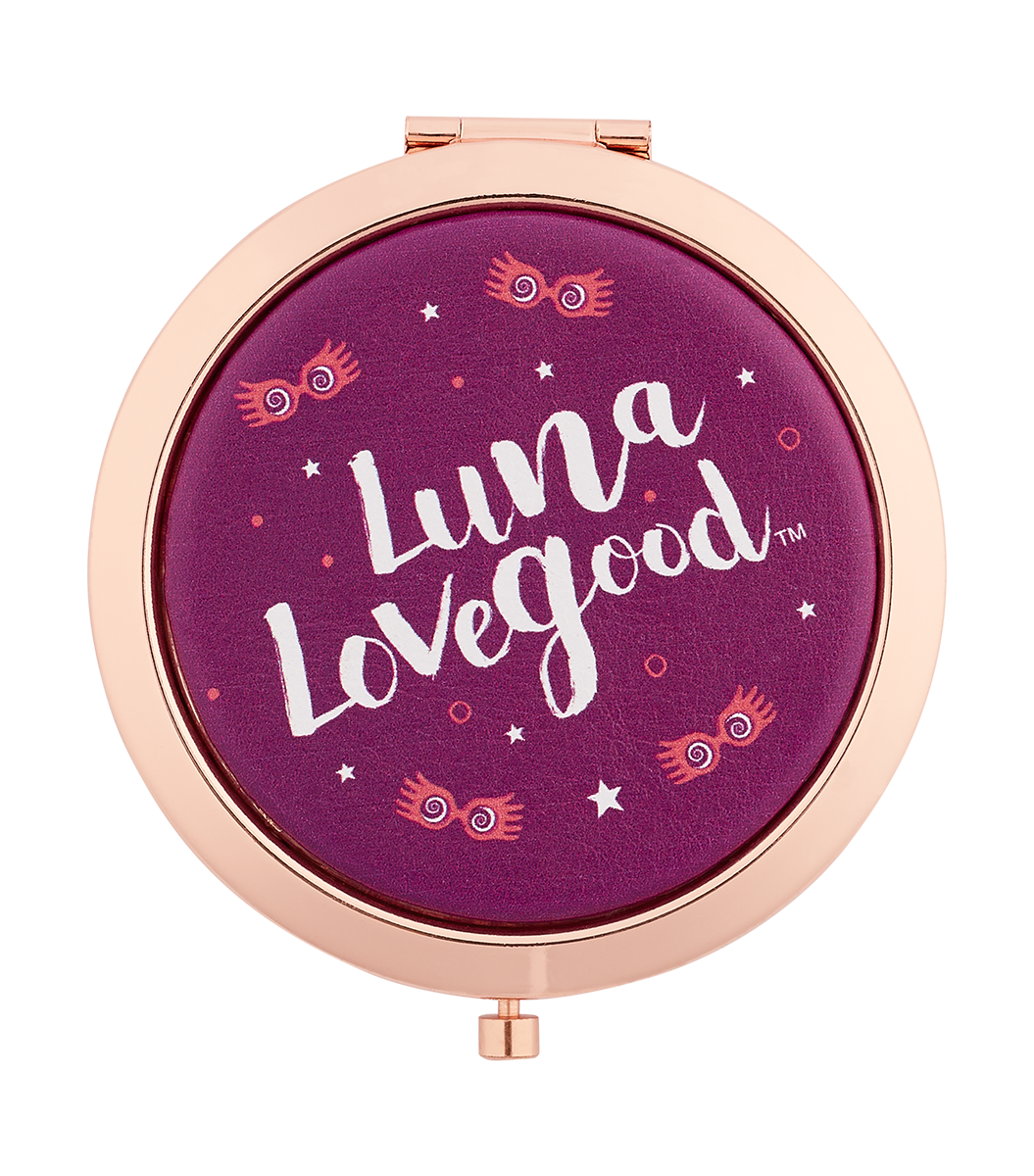 Luna Lovegood Rose Gold Compact Mirror with Leather Insert | Harry Potter Accessory