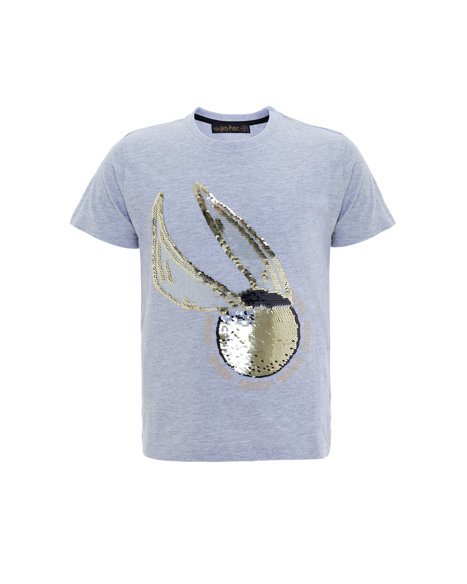 Harry Potter Kids Sequin Snitch T-Shirt | Golden Flip Design
