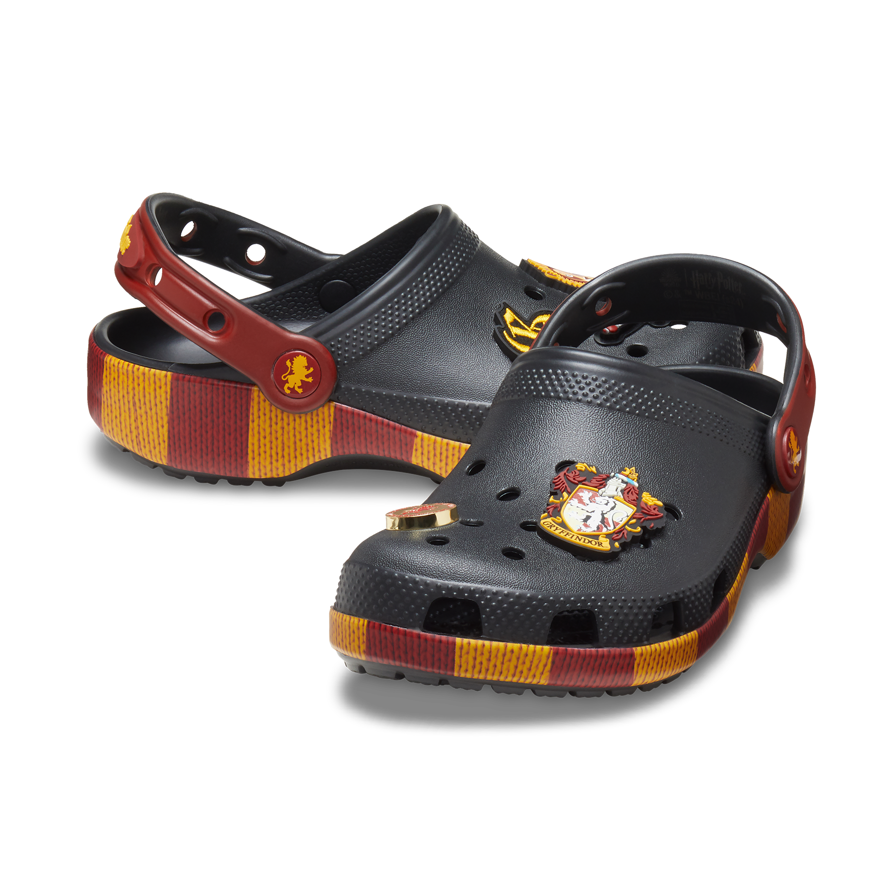 Kids Gryffindor Crocs with House Scarf Print & Jibbitz Charms | Harry Potter