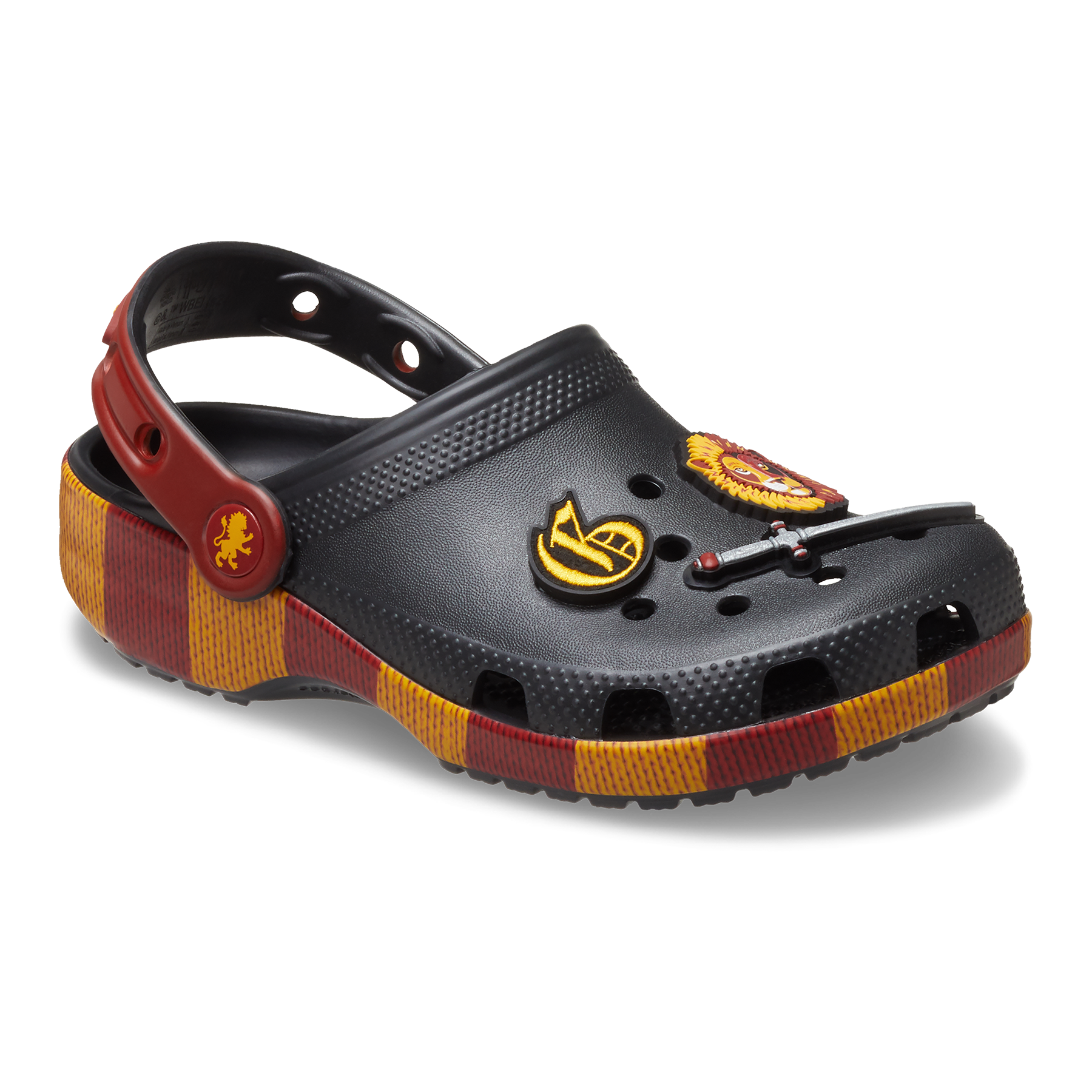 Kids Gryffindor Crocs with House Scarf Print & Jibbitz Charms | Harry Potter