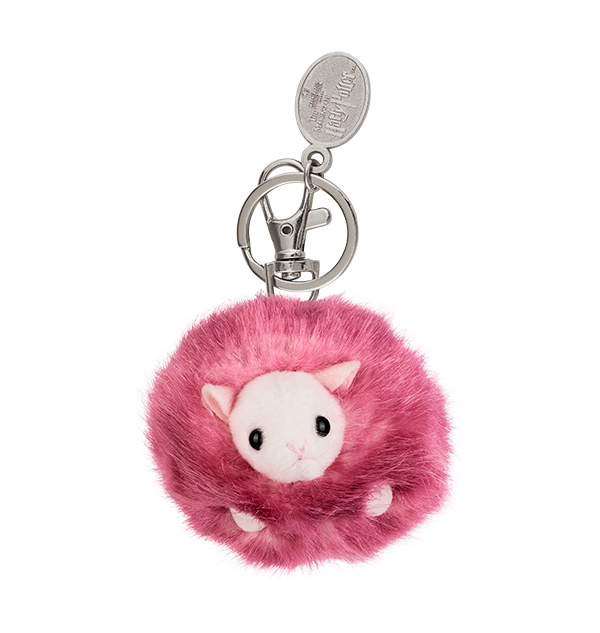 Pink Pygmy Puff Keychain for Witches & Wizards | Soft Fluffy Fur