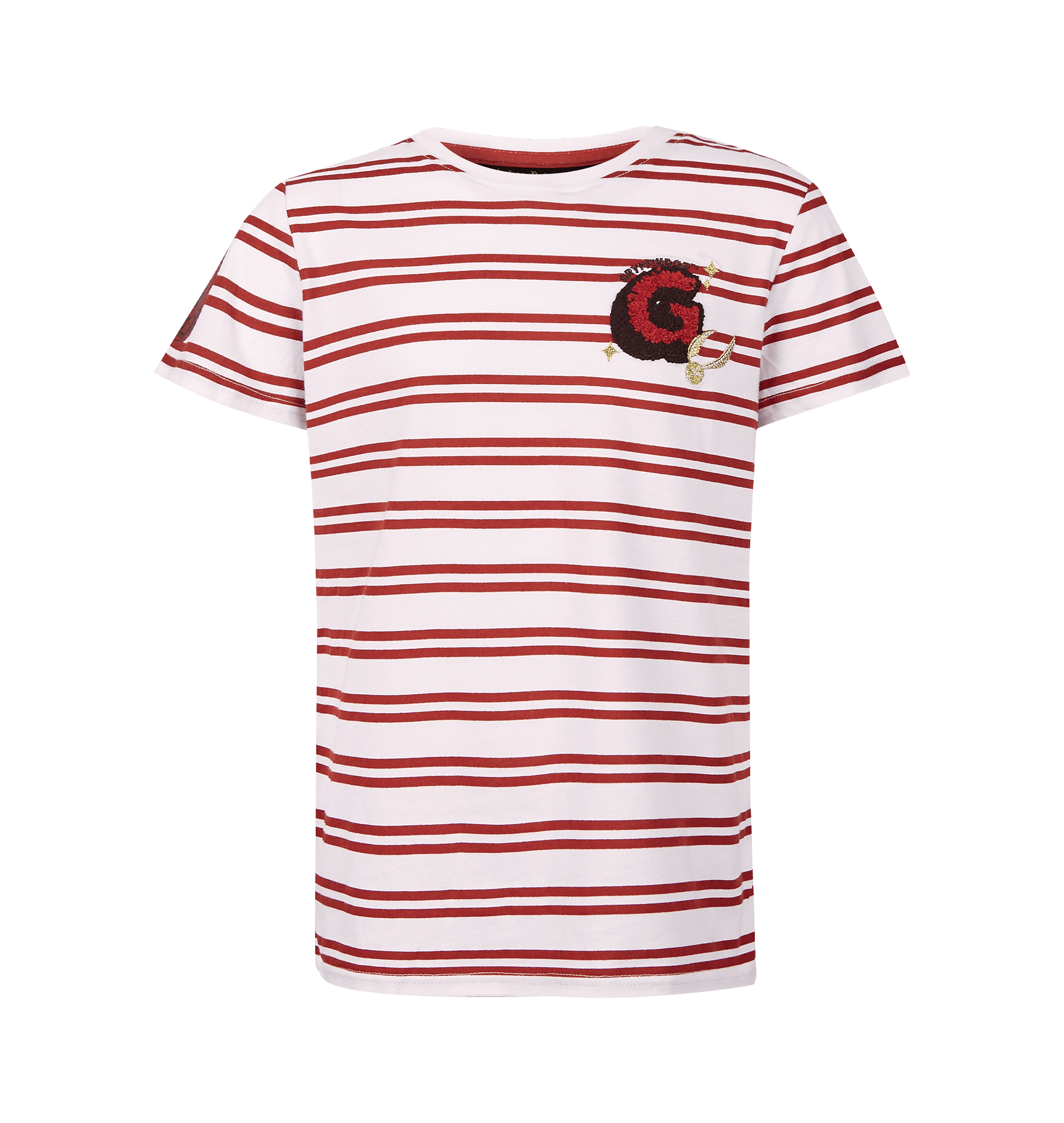 Gryffindor Kids T-Shirt with Stripes & Embroidered Snitch | Harry Potter