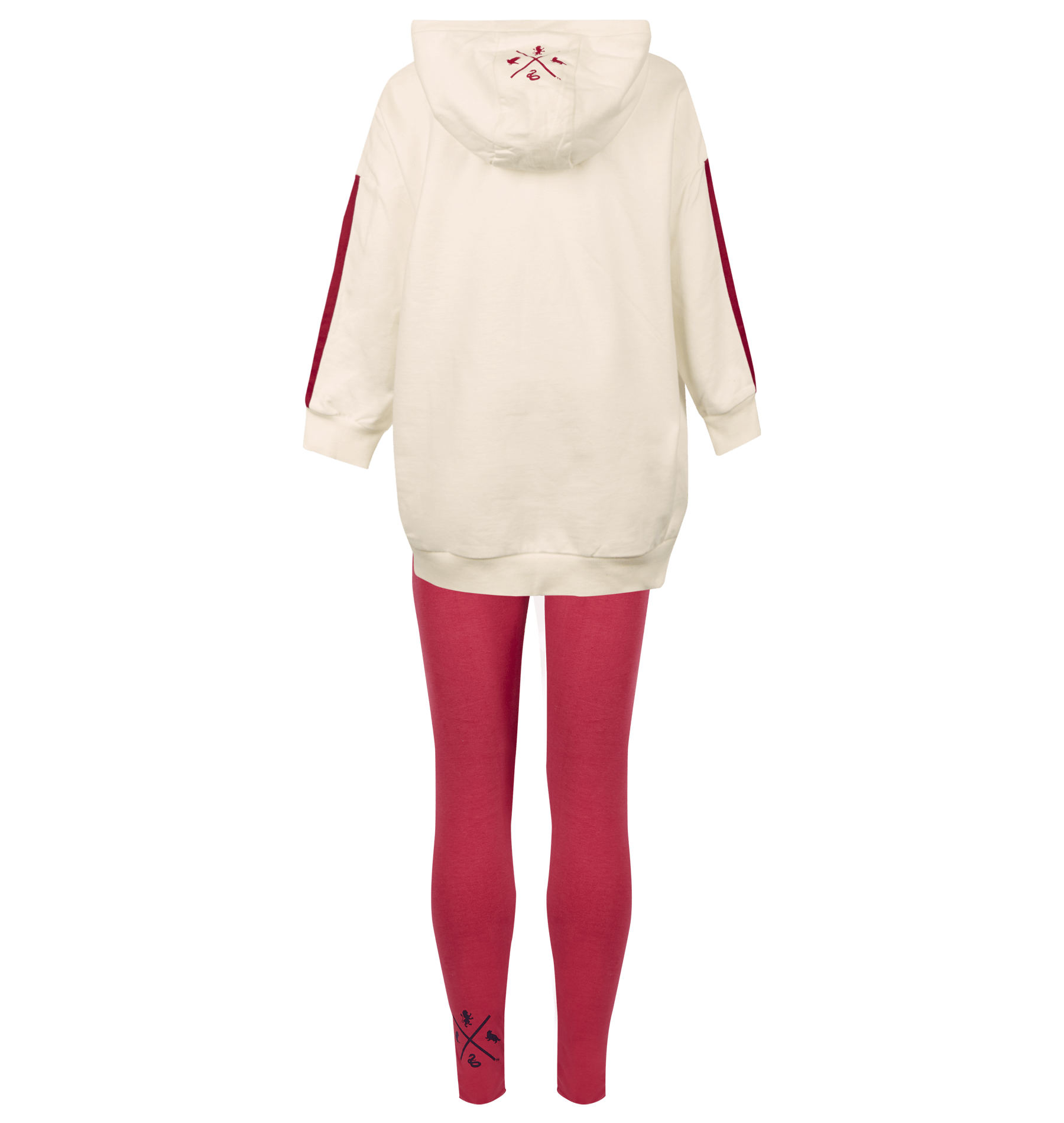 Hogwarts Hoodie Dress & Leggings Set for Kids | Pink & Cream