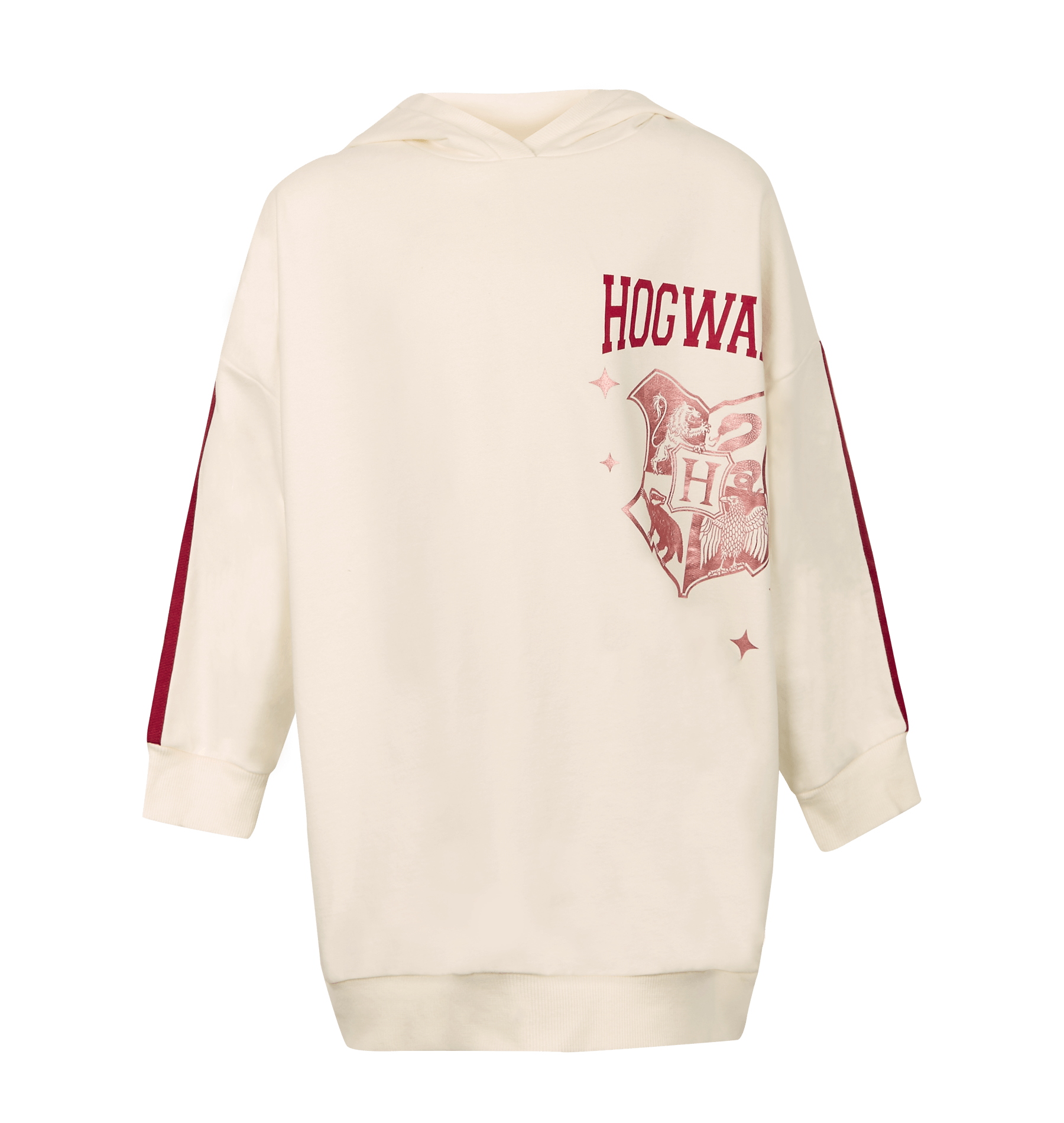 Hogwarts Hoodie Dress & Leggings Set for Kids | Pink & Cream