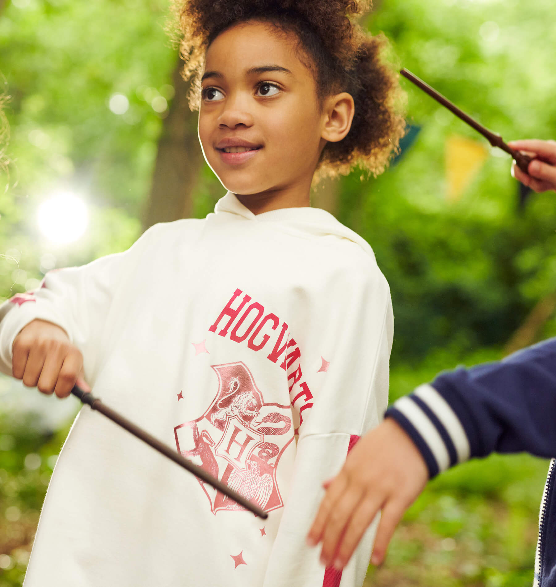 Hogwarts Hoodie Dress & Leggings Set for Kids | Pink & Cream