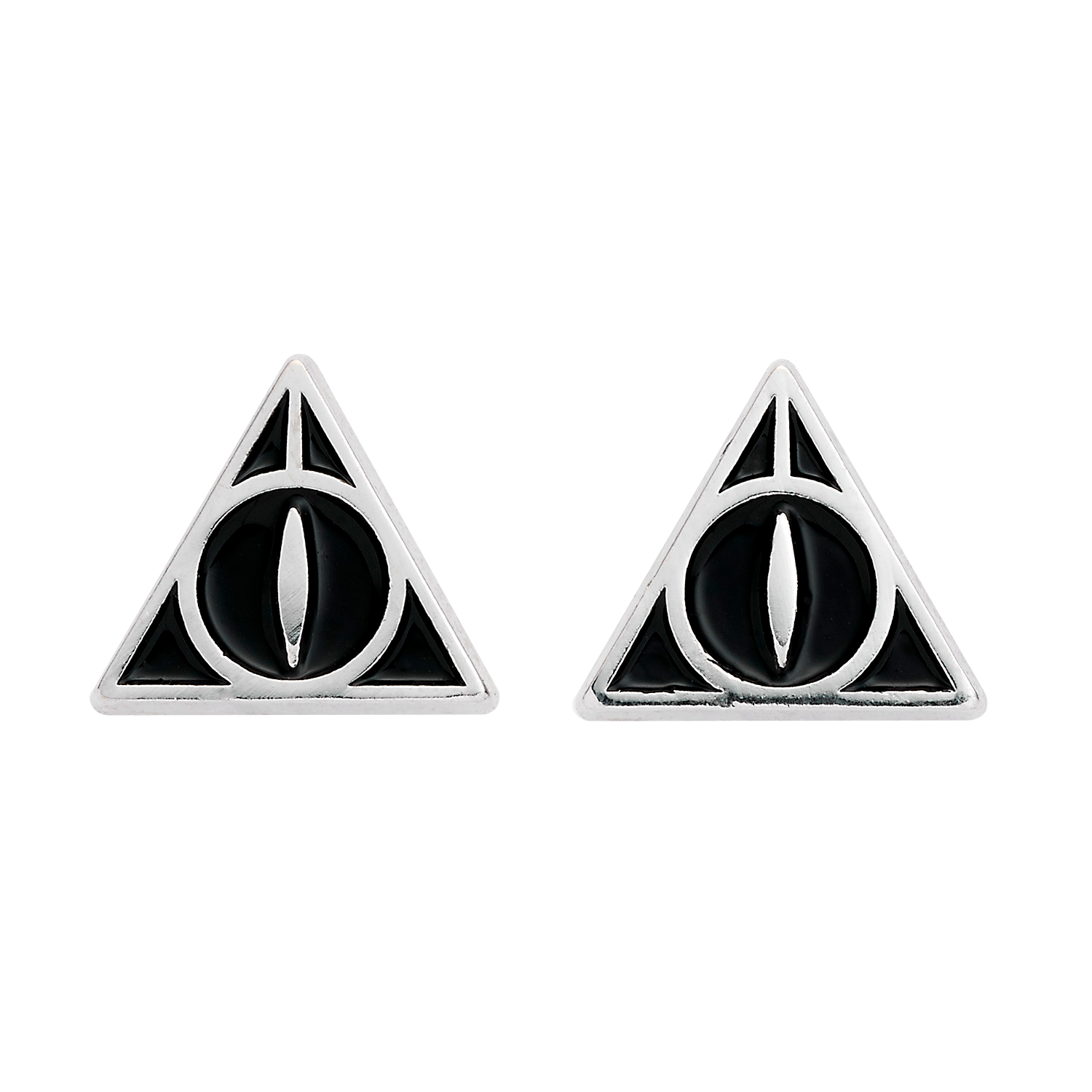 Deathly Hallows Silver Stud Earrings | Harry Potter Jewelry