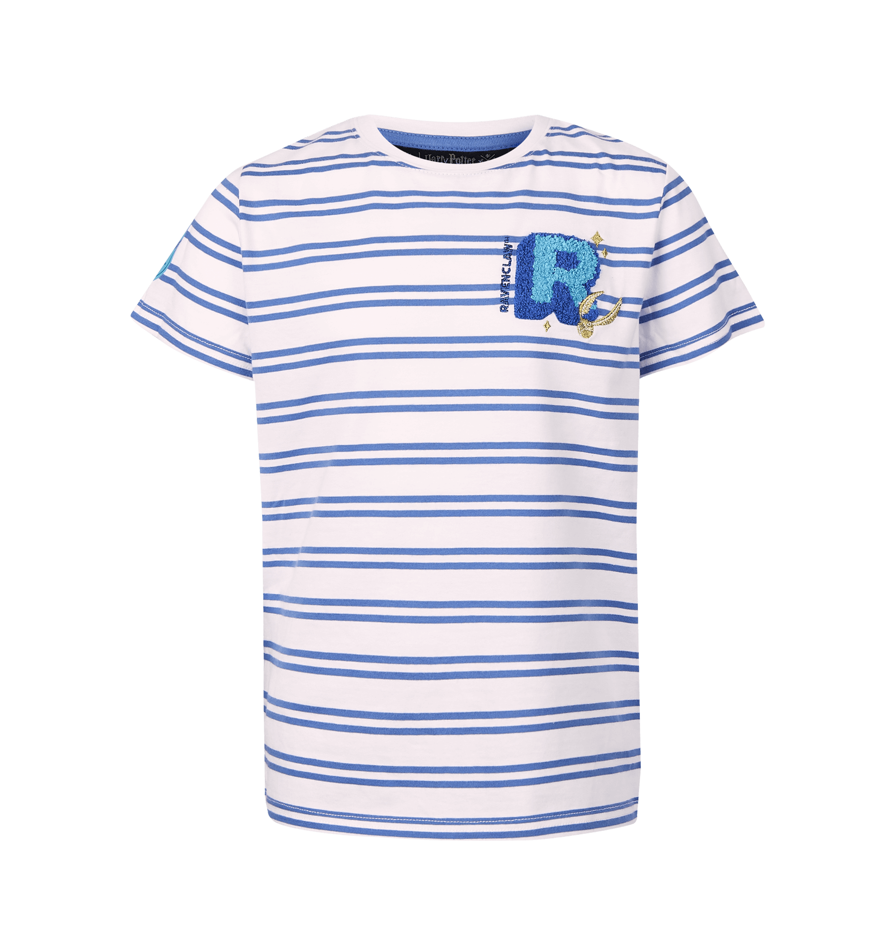 Ravenclaw Striped Kids T-Shirt with Embroidered Snitch | Harry Potter