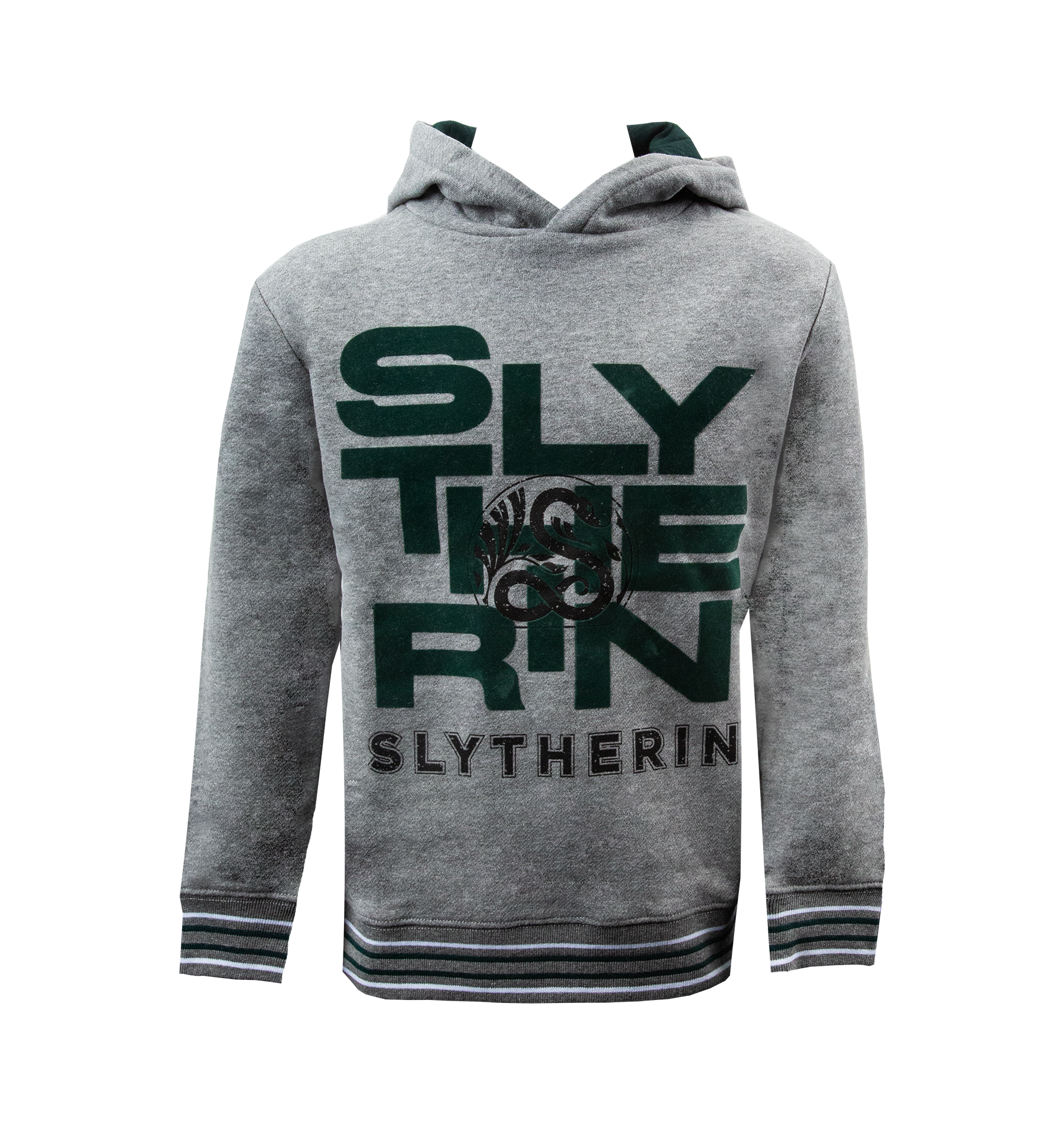 Kids Slytherin Hoodie with Serpent Logo | Soft Cotton & Green Lining