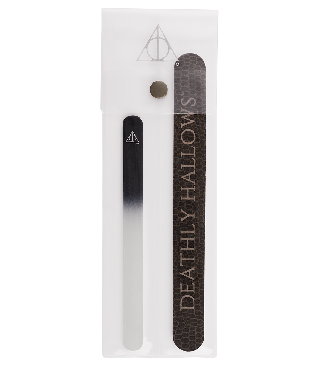 Deathly Hallows Nail File Set for Manicures | Glass & Emery Board Kit