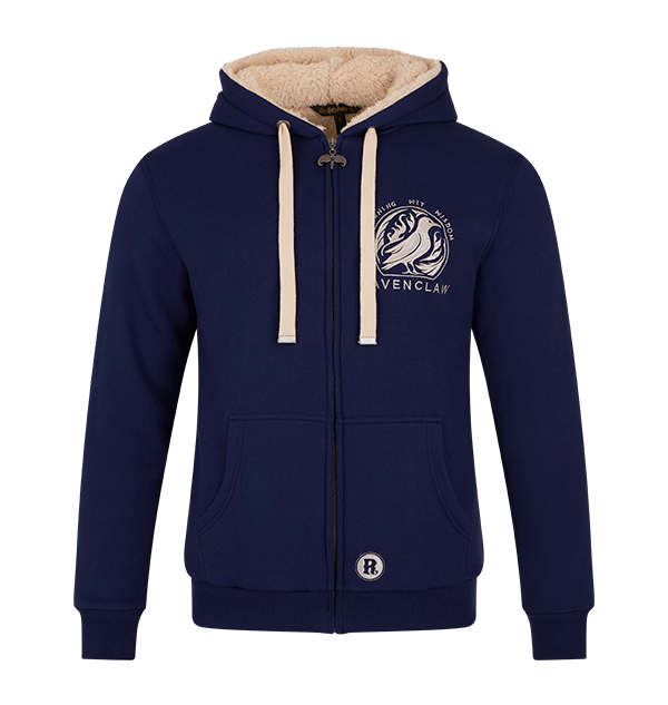 Ravenclaw Fleece Hoodie with Sherpa Lining & Embroidered Eagle | Harry Potter