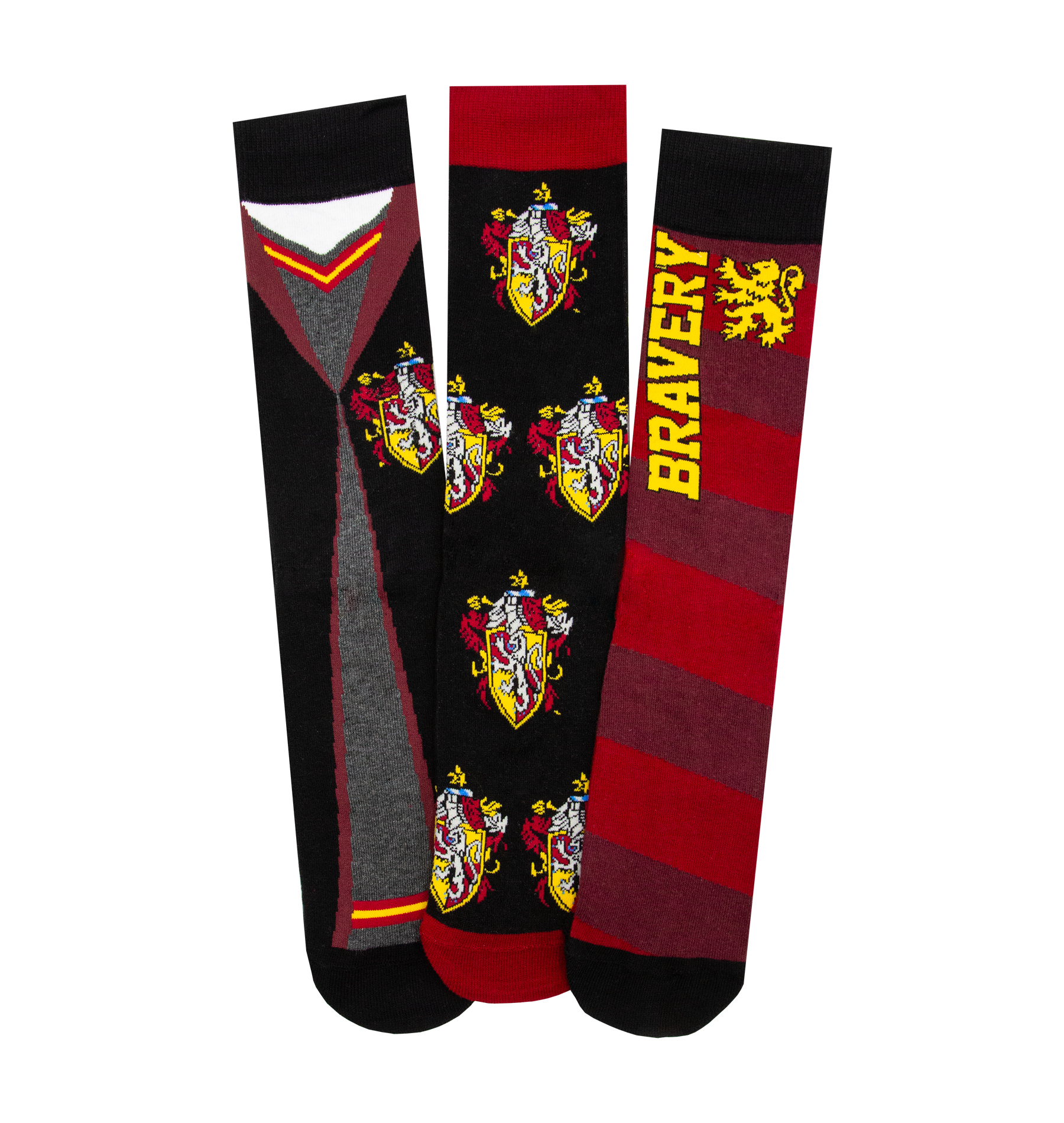 Gryffindor House Socks 3-Pack for Harry Potter Fans | Hogwarts Pride
