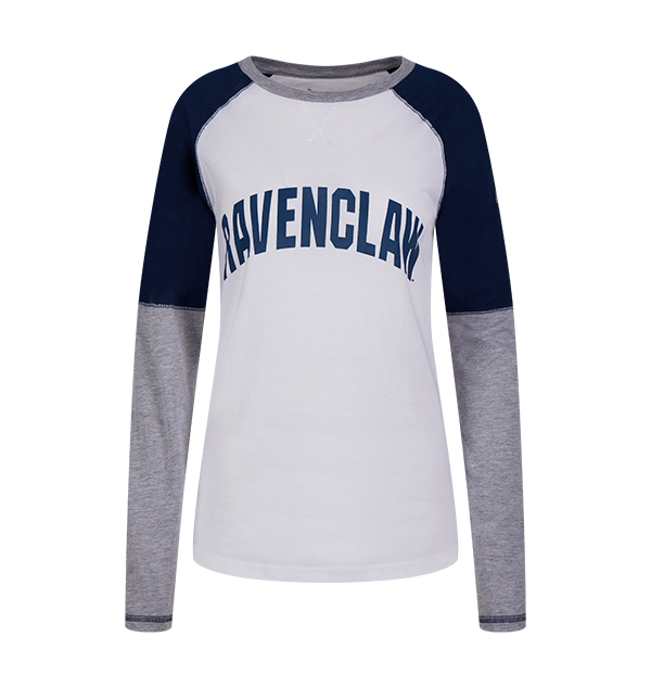 Ravenclaw Ladies Raglan Shirt with House Crest | Harry Potter Fan Apparel