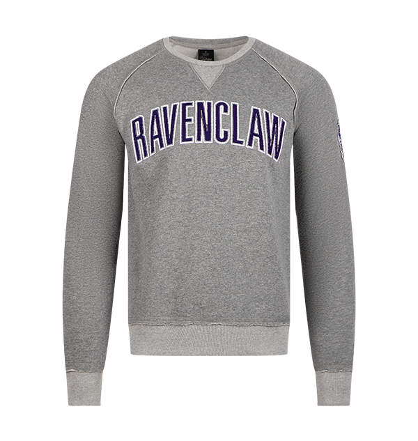 Ravenclaw Crew Sweatshirt with Crest Patch | Soft Cotton Unisex