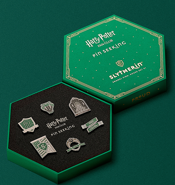 Slytherin Enamel Pin Set - 6-Piece Harry Potter Collectors Edition