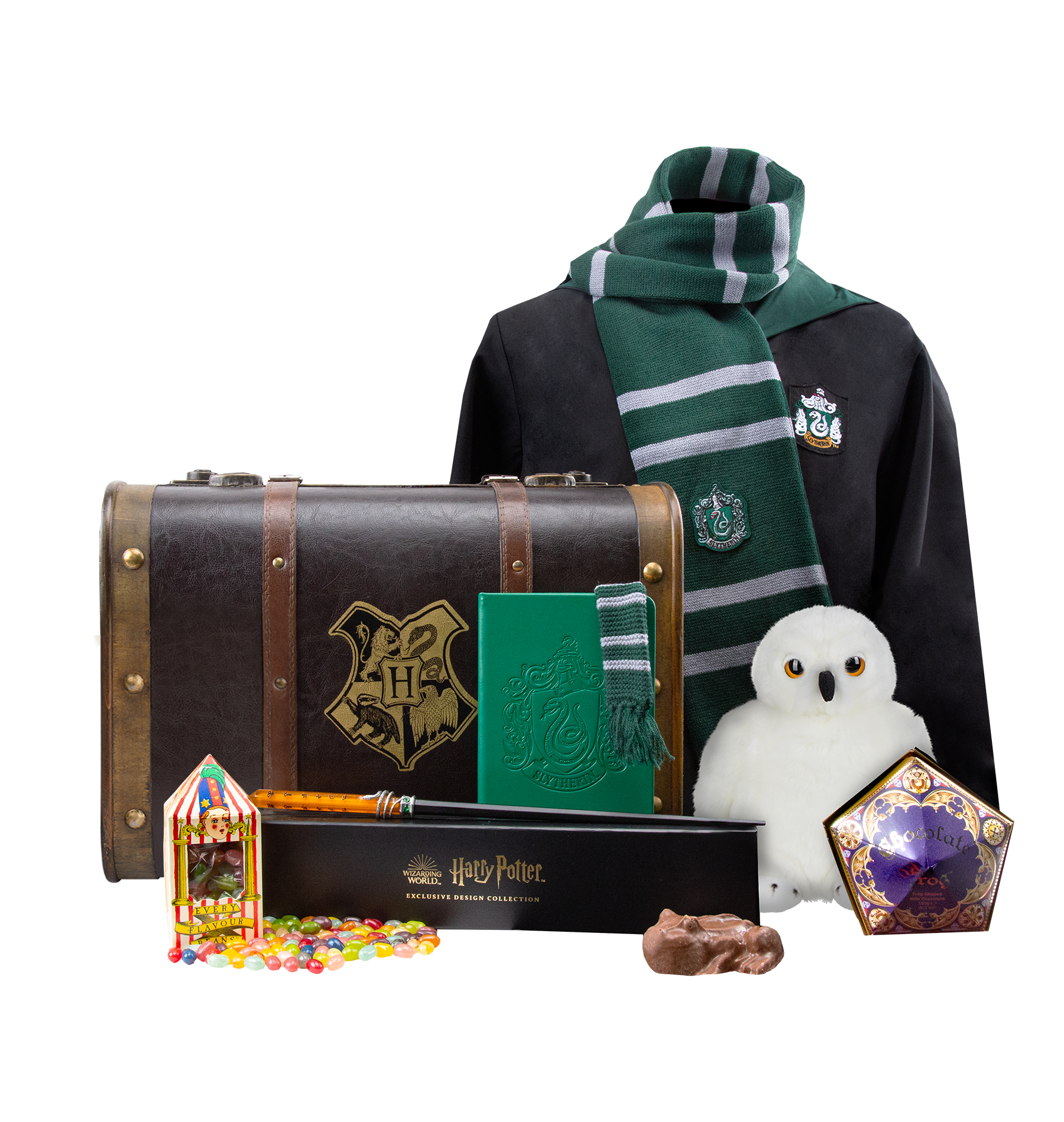 Slytherin Gift Trunk with Hogwarts Collectibles | Harry Potter Merch