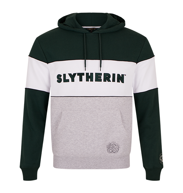 Slytherin Hoodie with House Logo & Tunnel Pocket | Hogwarts Apparel