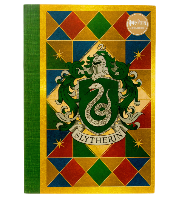 Slytherin House Crest Notebook with Gold Foiled Edges | MinaLima Design