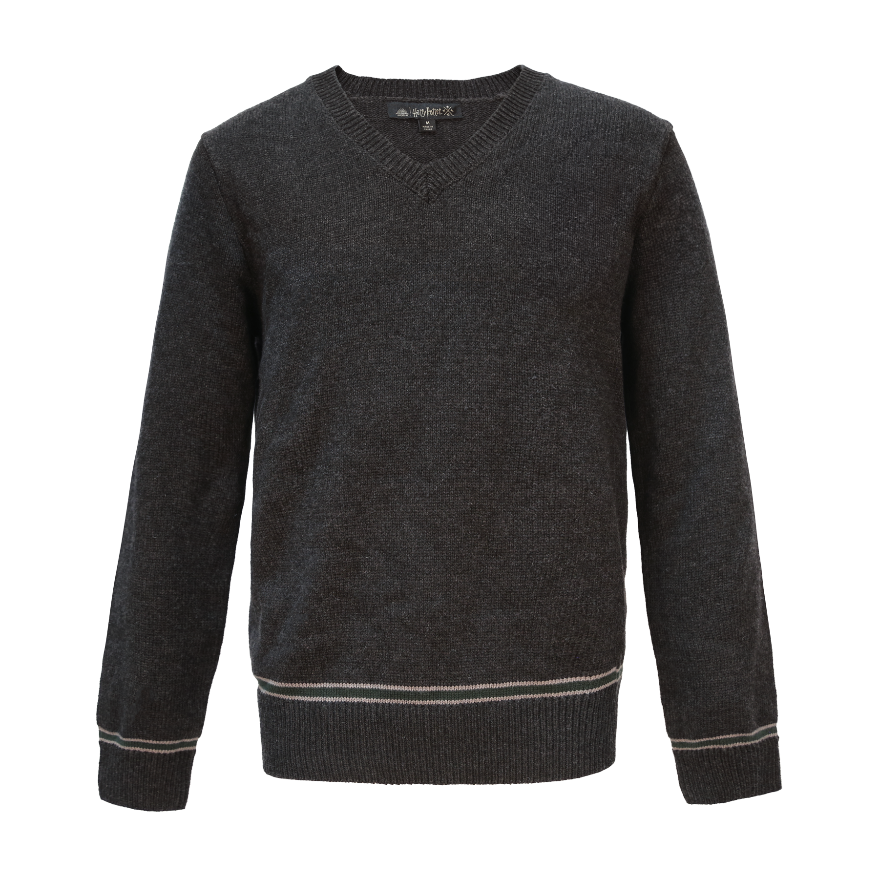 Slytherin Knitted Sweater for Harry Potter Fans | V-Neck House Pride