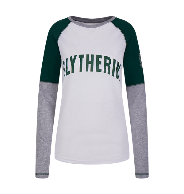 Slytherin House Ladies Raglan Shirt | Harry Potter Fan Apparel