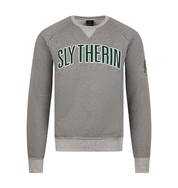 Slytherin Crew Sweatshirt with Crest Patch | Soft Cotton Unisex