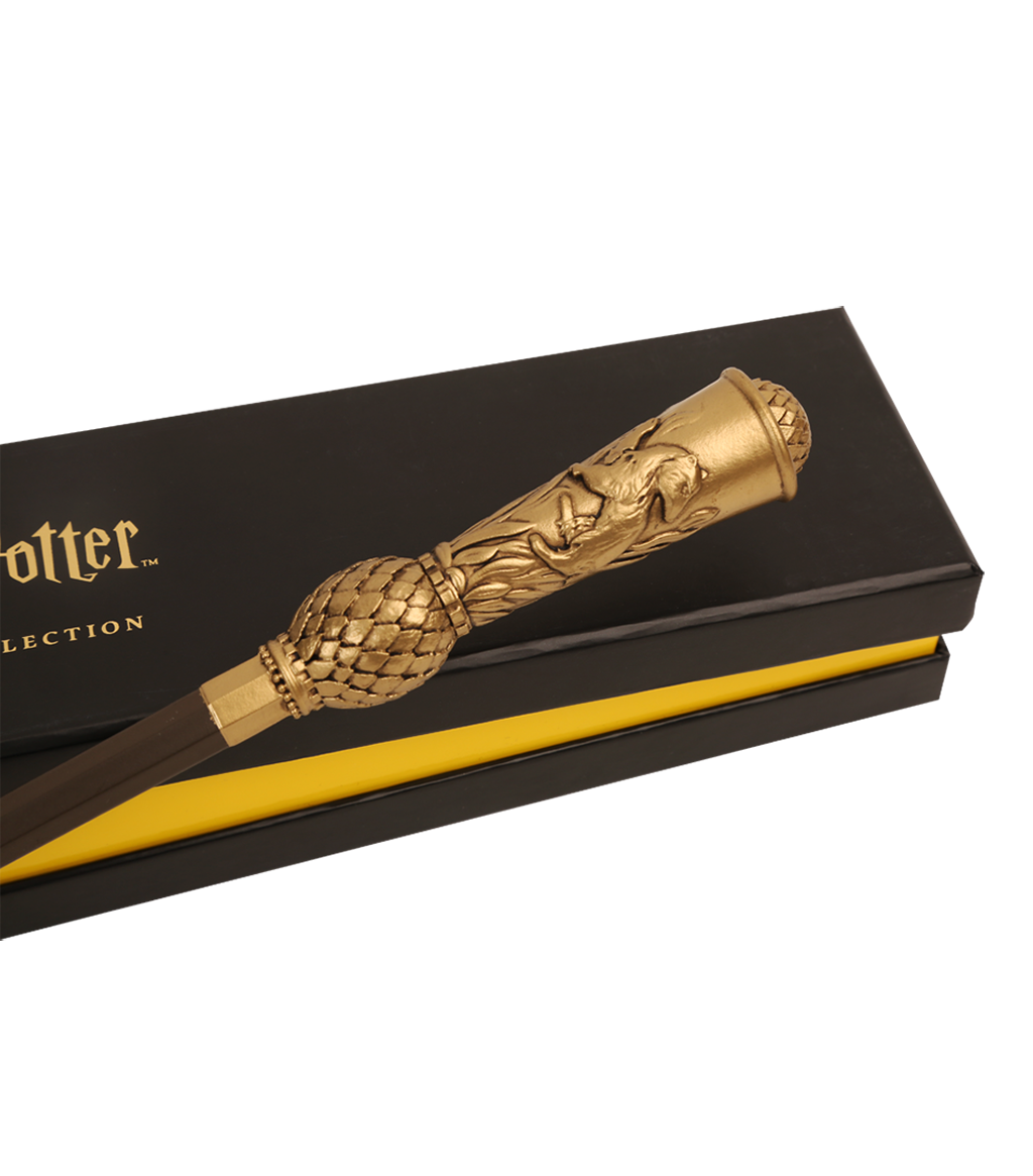 Hufflepuff Wand with Golden Cup Design | Collectible Harry Potter Wand