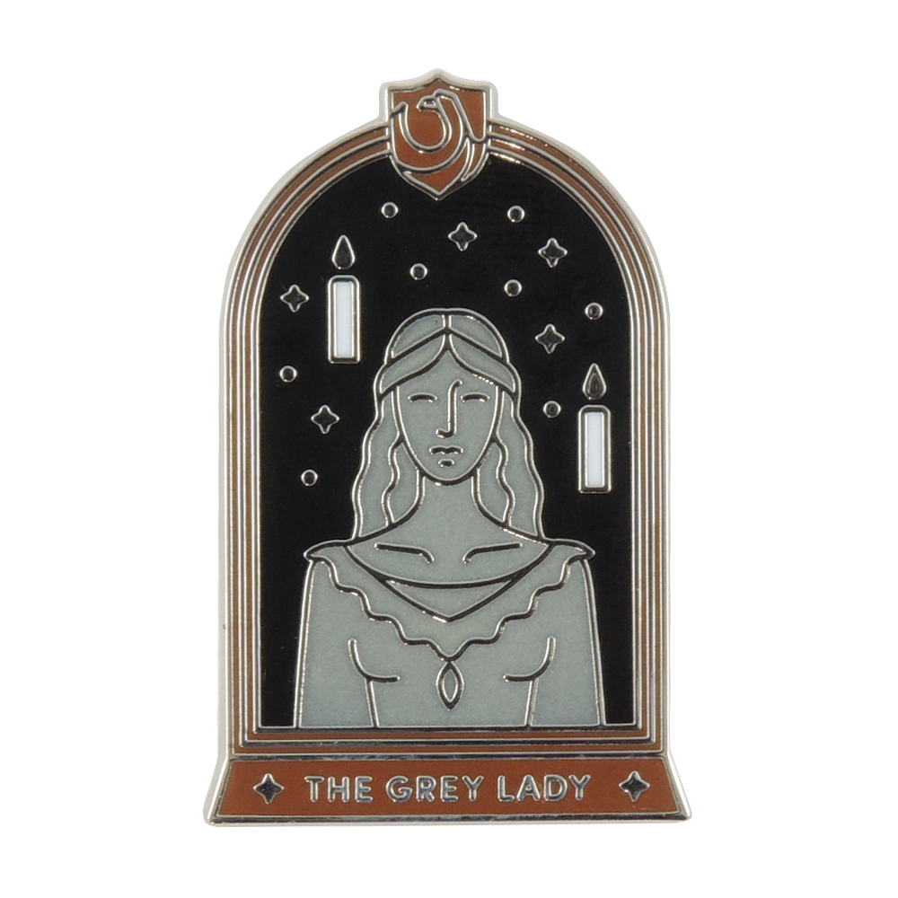 Grey Lady Enamel Pin - Glow in the Dark Ravenclaw Crest | Harry Potter
