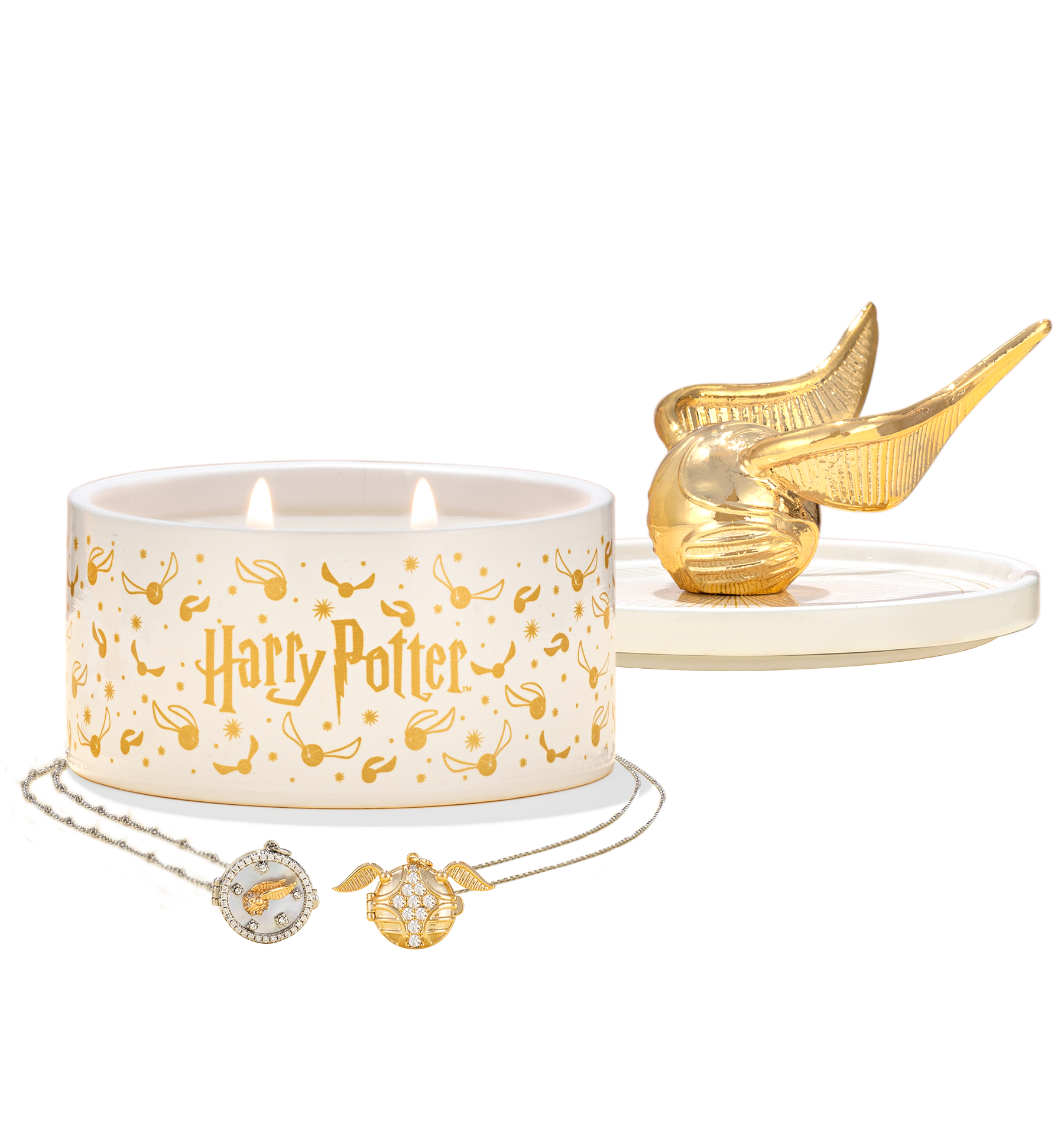 Golden Snitch Jewelry Candle with Hidden Locket | Charmed Aroma