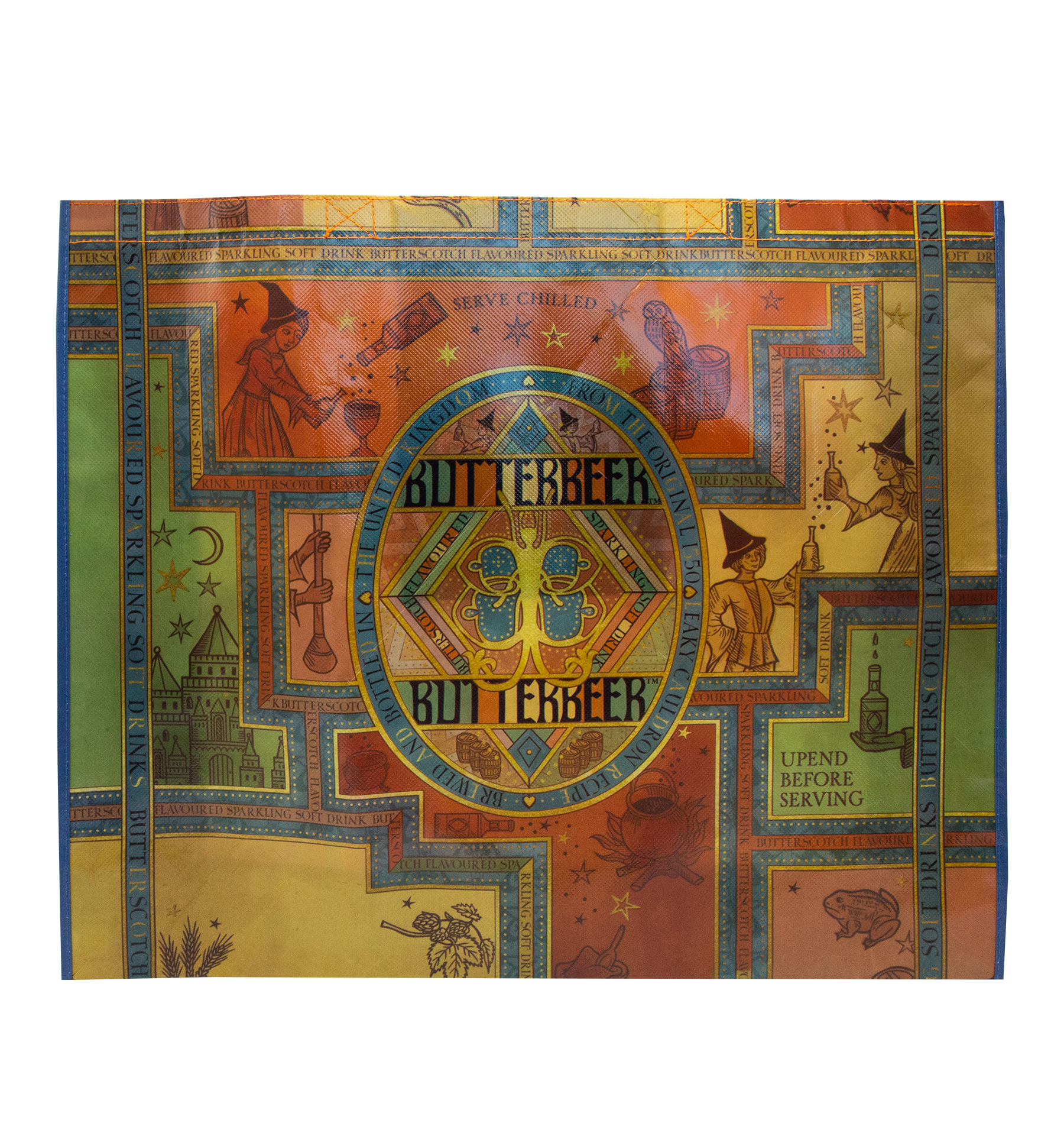 Recycled RPET Tote Bag with Butterbeer Art - Large | MinaLima