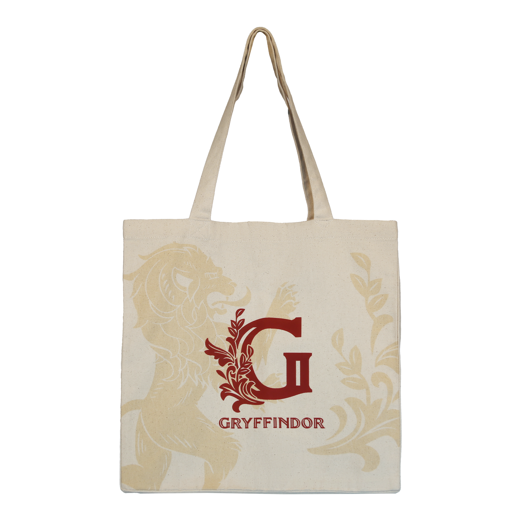 Gryffindor Cotton Tote Bag with Lion Design | House Mascot