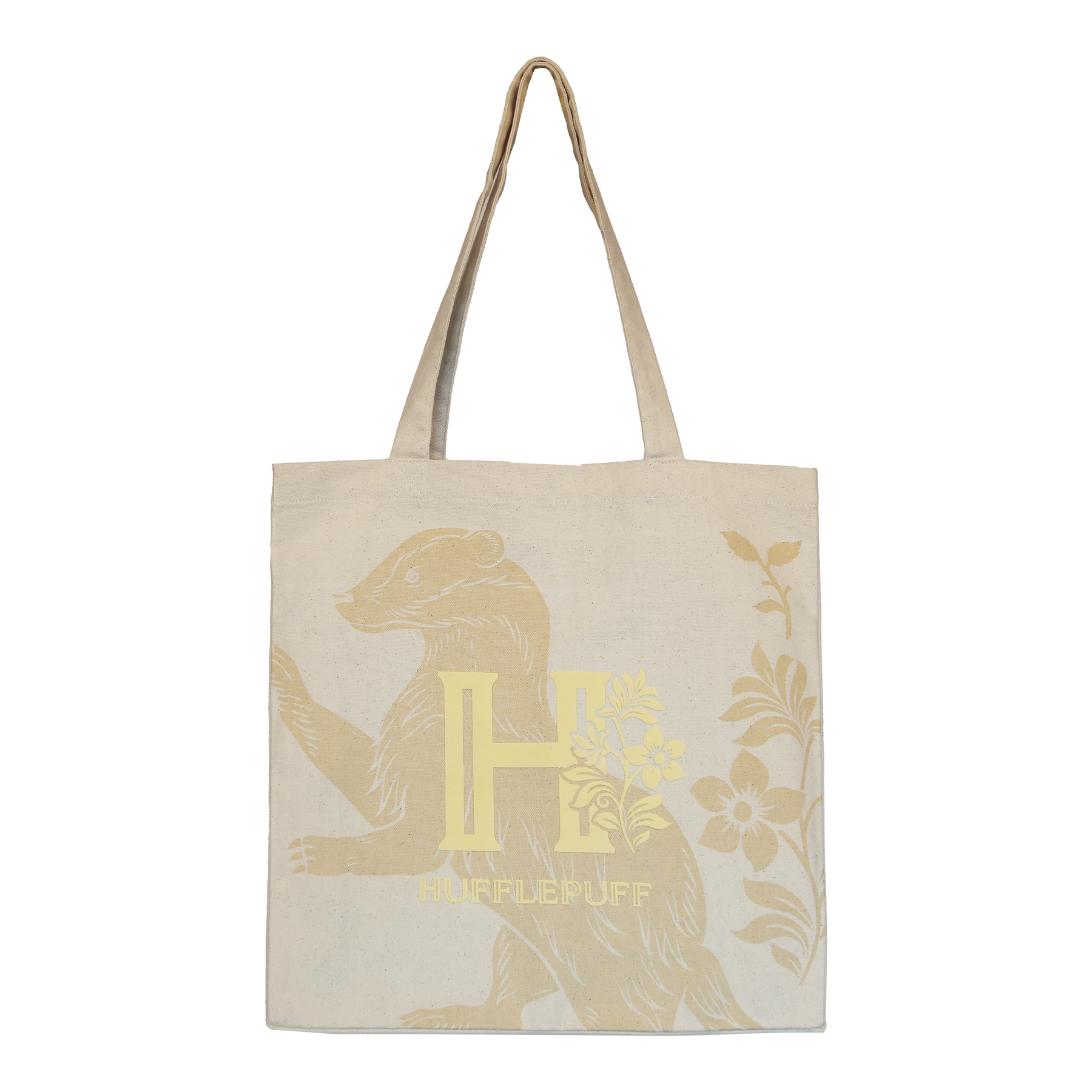 Hufflepuff Tote Bag | 100% Cotton Reusable Bag with Badger Design