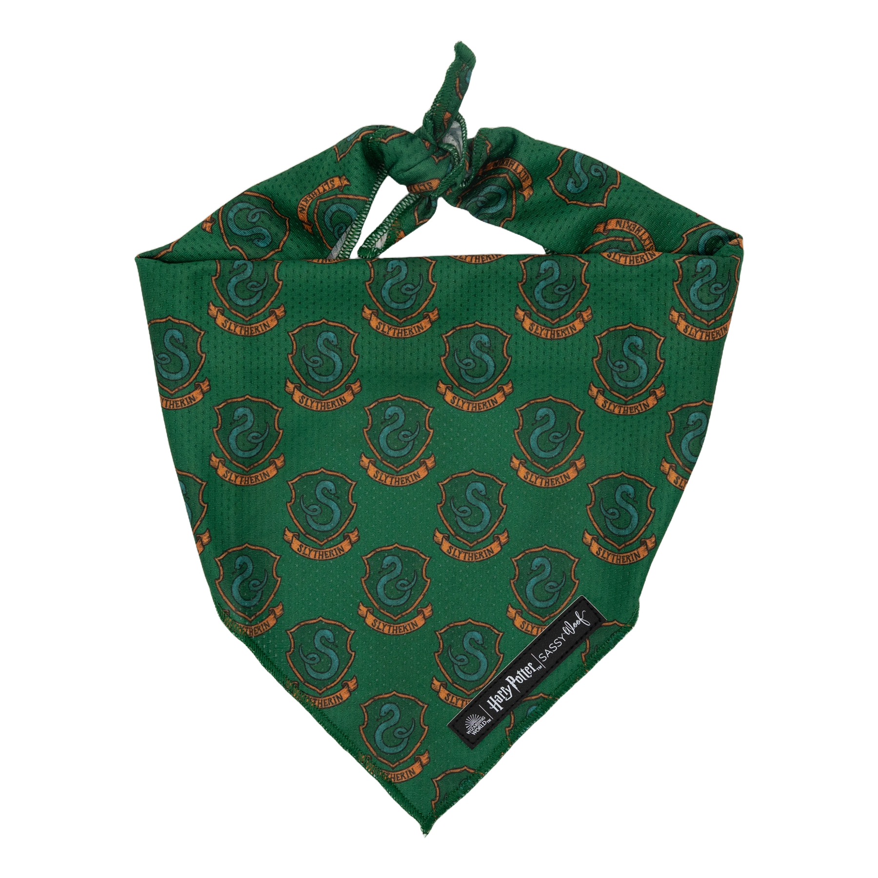 Slytherin Pet Bandana for Dogs - Cooling Mesh with House Crest | Sassy Woof