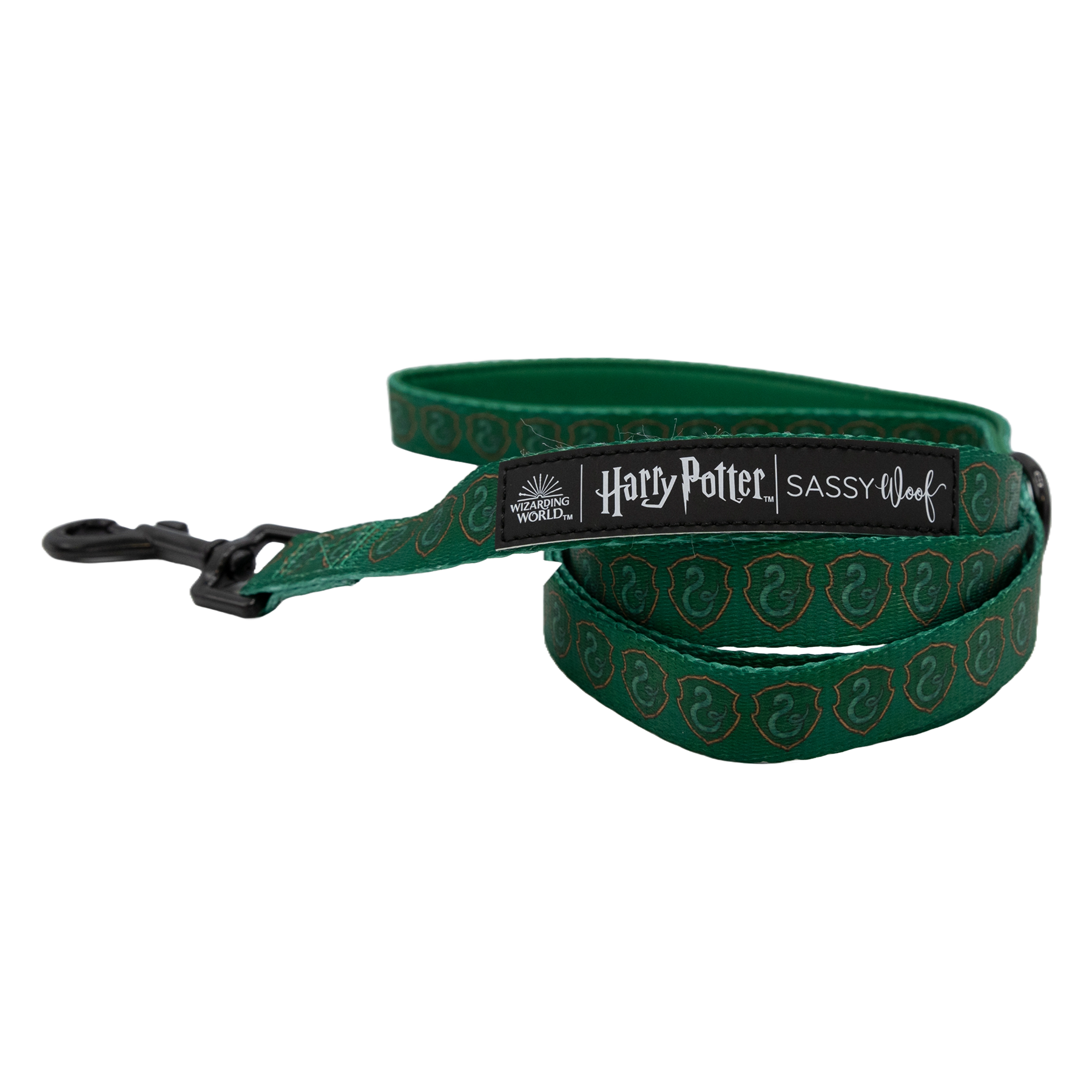 Slytherin Pet Leash with Padded Handle & D-Ring | Sassy Woof