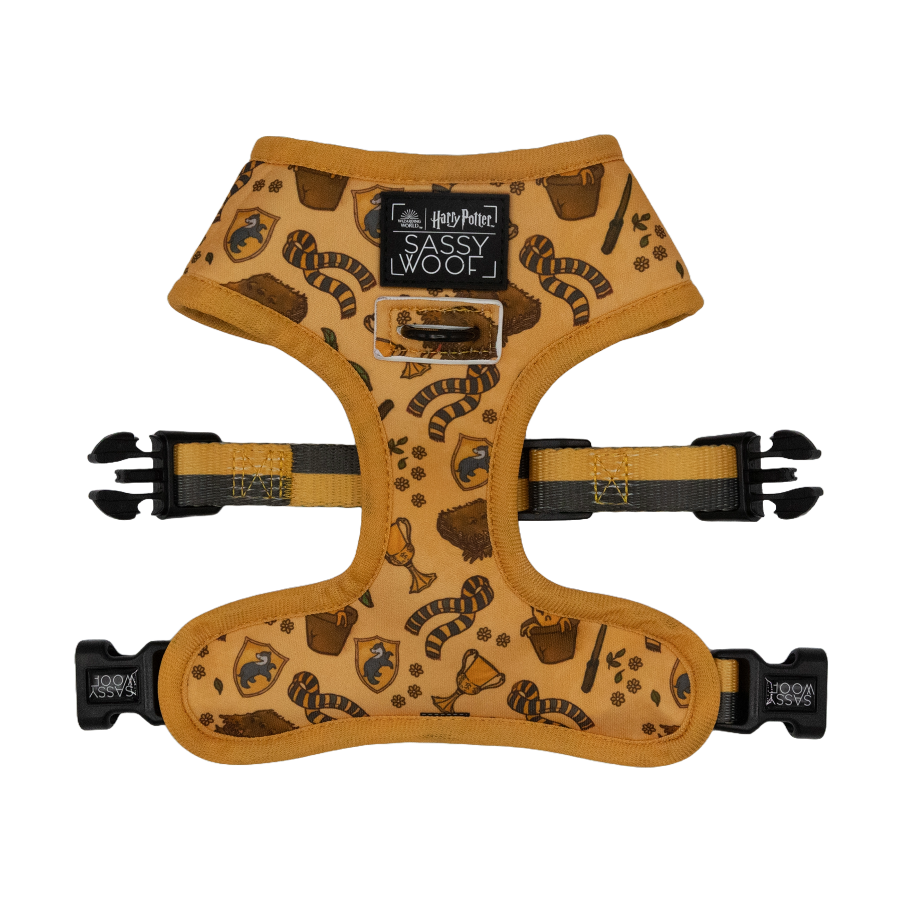 Hufflepuff Reversible Pet Harness for Dogs | Sassy Woof