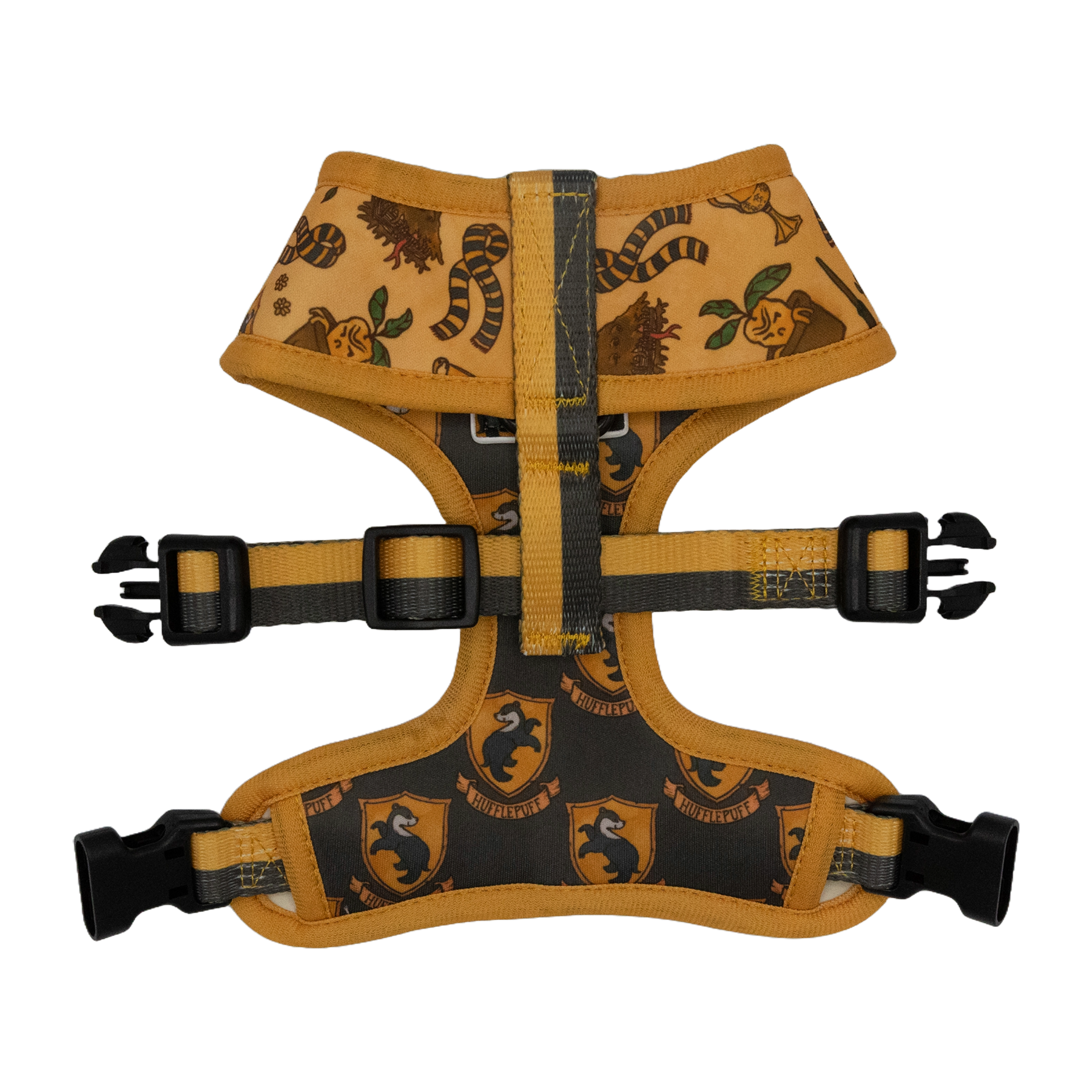 Hufflepuff Reversible Pet Harness for Dogs | Sassy Woof