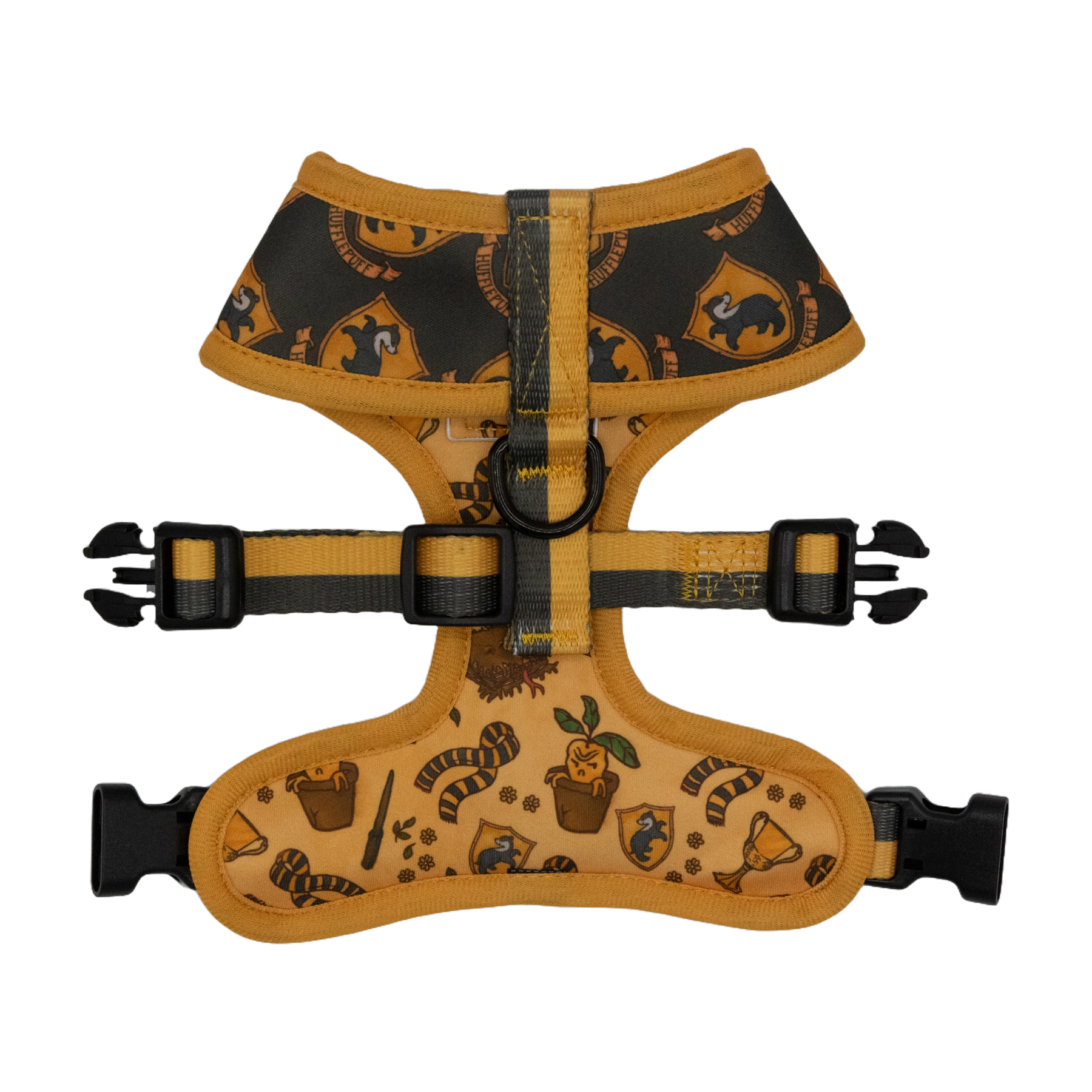 Hufflepuff Reversible Pet Harness for Dogs | Sassy Woof
