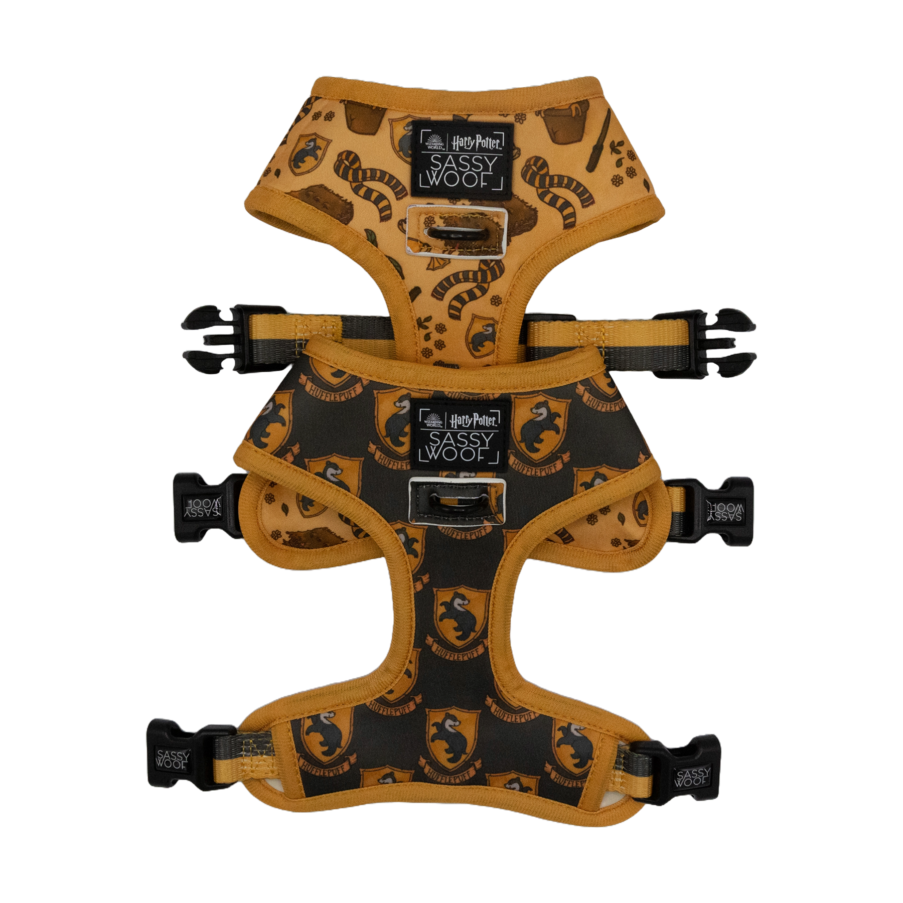 Hufflepuff Reversible Pet Harness for Dogs | Sassy Woof