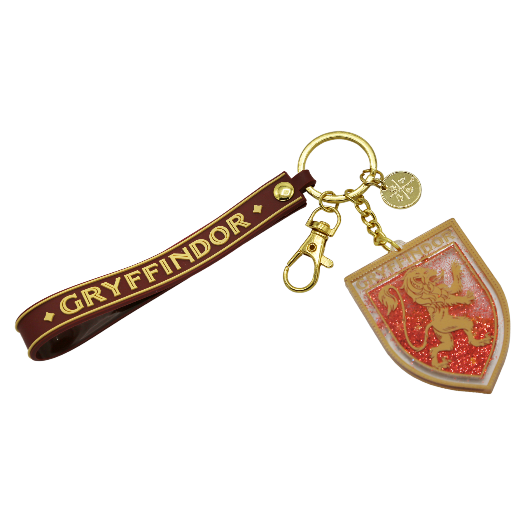 Gryffindor Lion Bag Charm with Glitter & Gold Hardware | Harry Potter