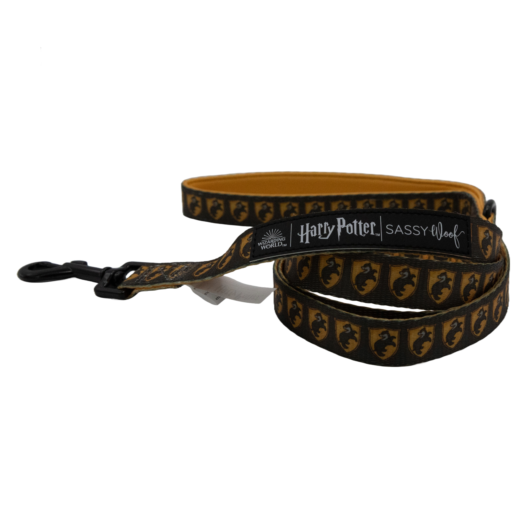 Hufflepuff Pet Leash with Padded Handle & D-Ring | Sassy Woof