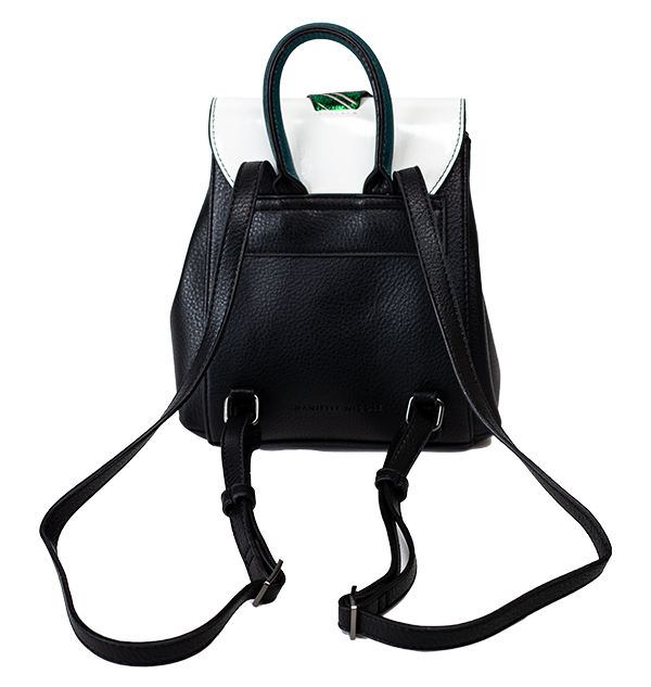 Slytherin Mini Backpack with Robe Collar & Embroidered Crest | Danielle Nicole