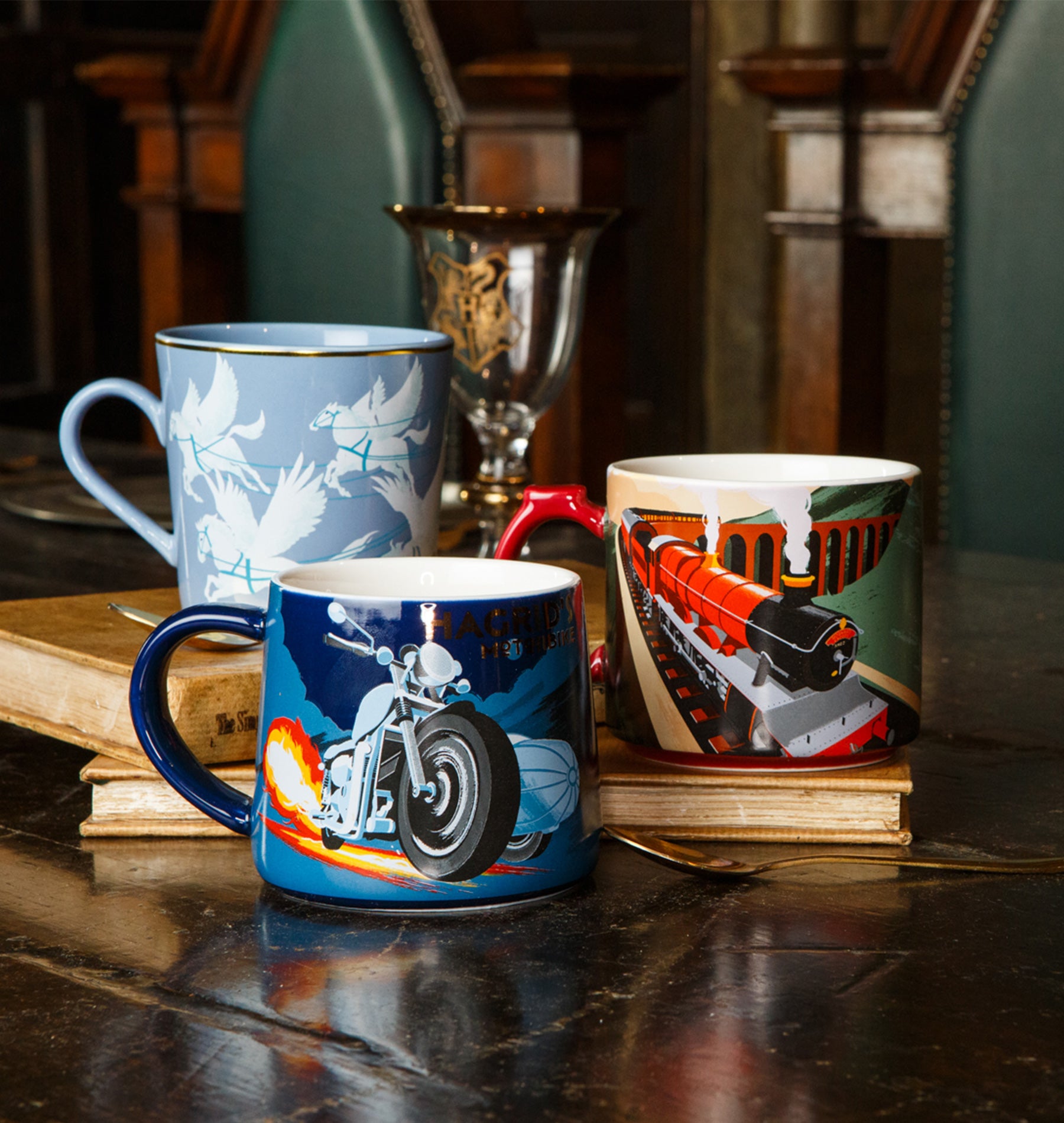 Beauxbatons Ceramic Mug with Gold Foil Accents | Wizarding World Gift
