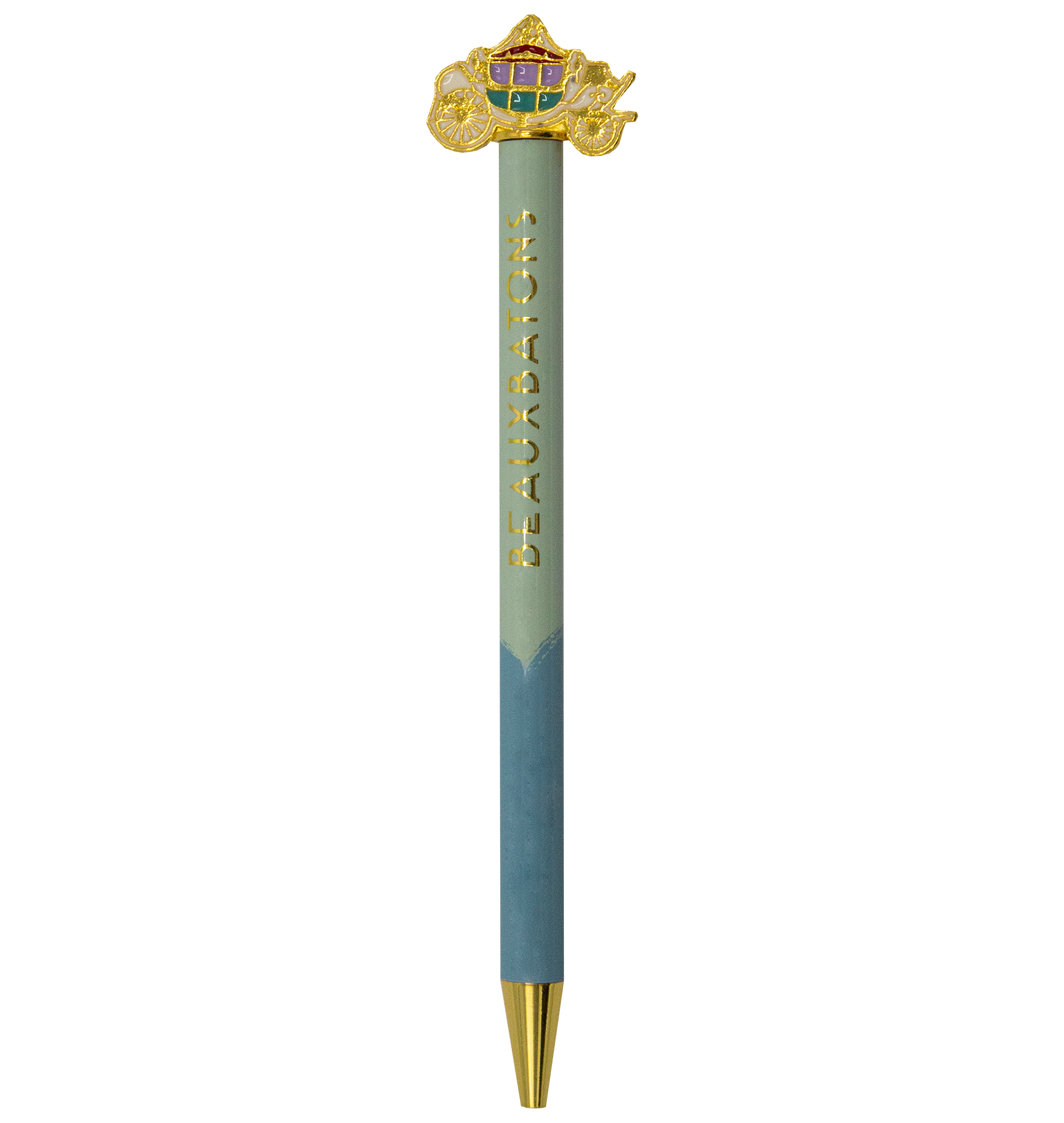 Beauxbatons Signature Blue & Green Pen with Gold Emblem | Elegant Writing