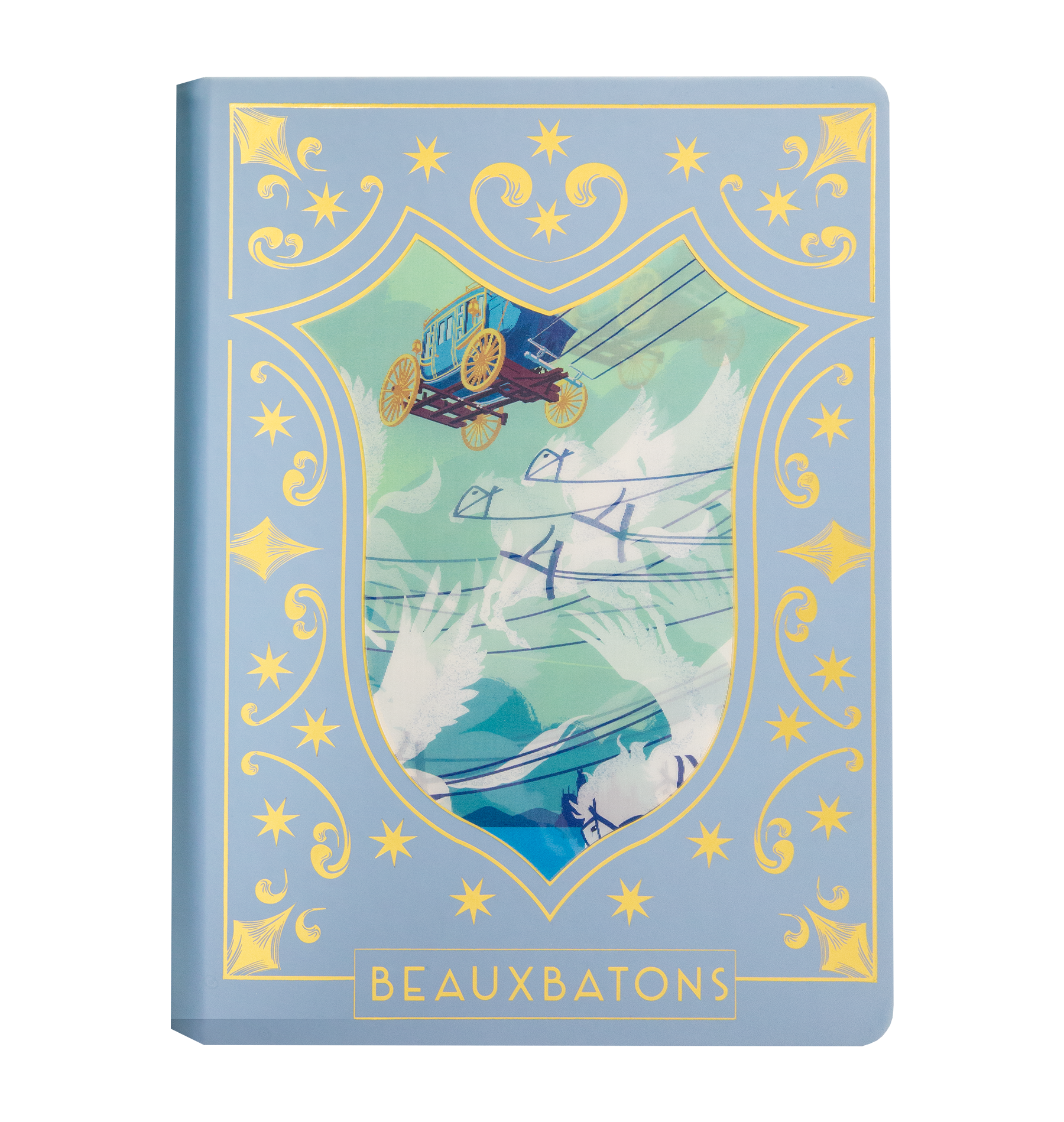 Premium Notebook with Lenticular Cover & Gold Foil | Beauxbatons