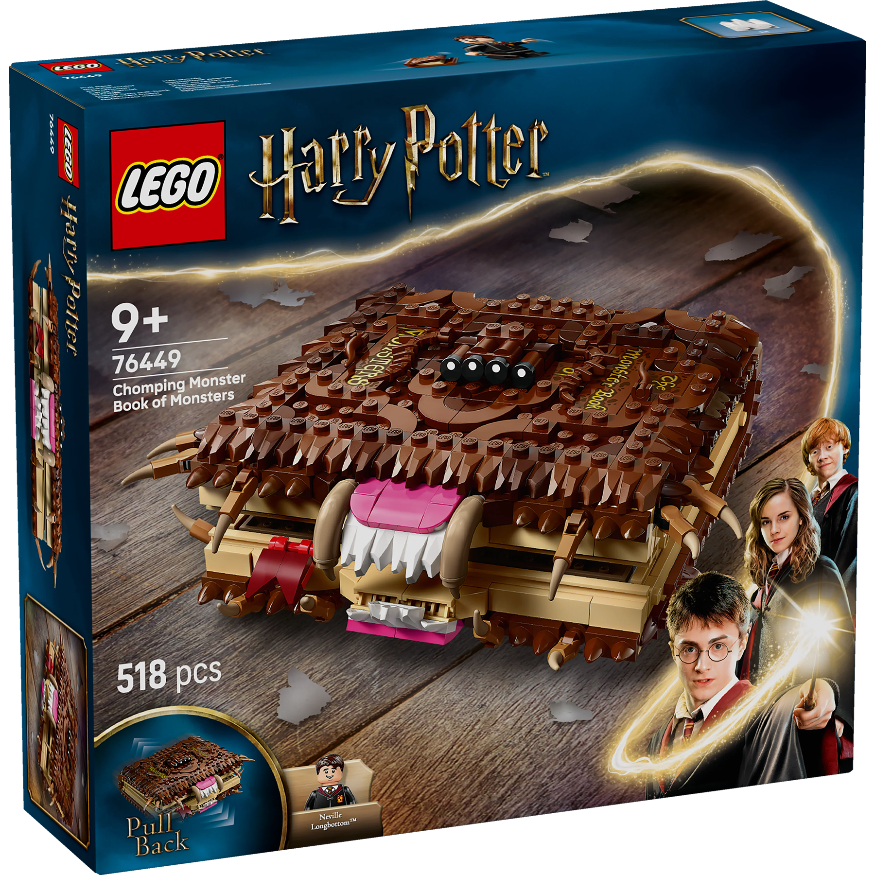 LEGO Harry Potter Chomping Monster Book of Monsters with Pull-Back Action | 518-Piece Set