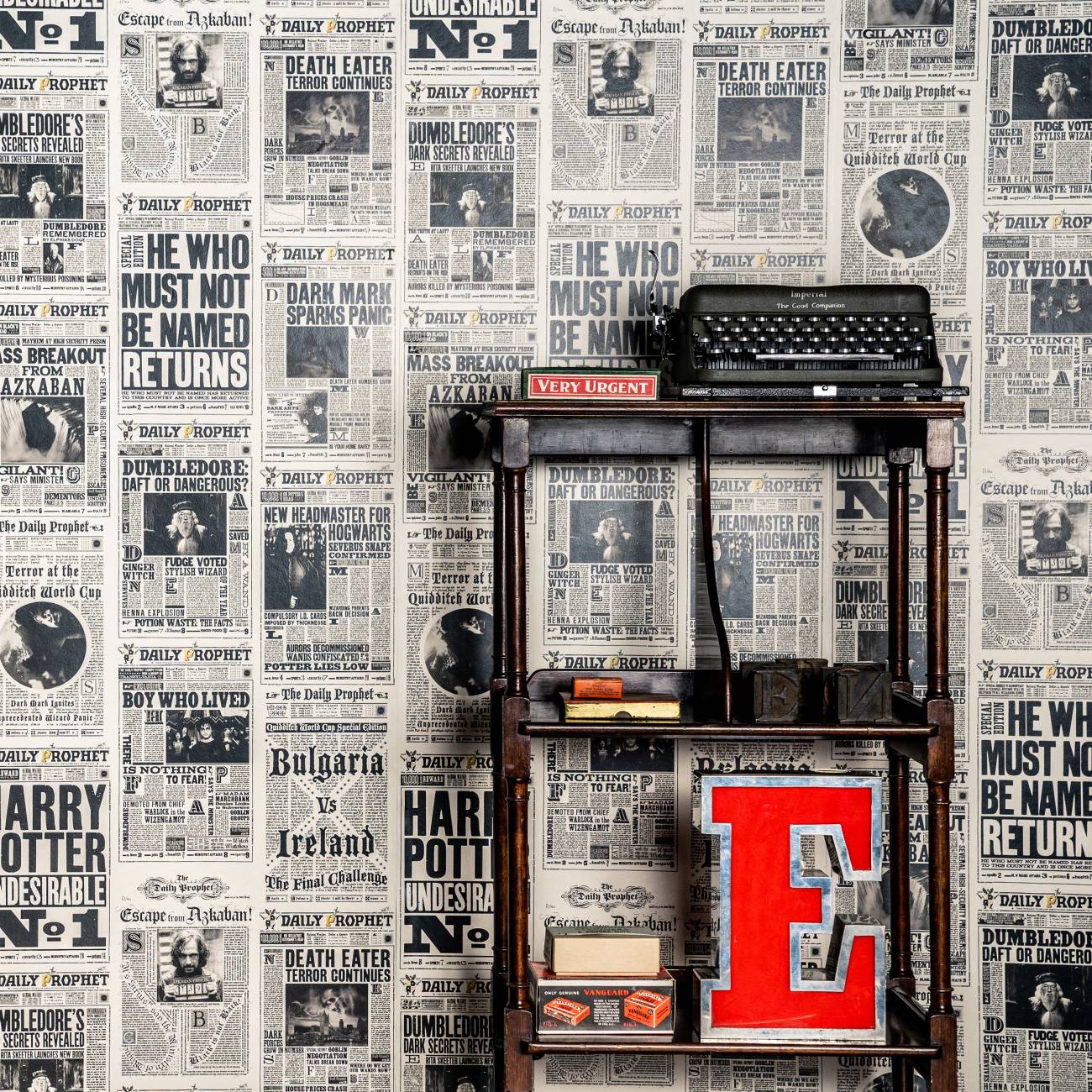 Harry Potter Daily Prophet Wallpaper by MinaLima | Premium Non-Woven