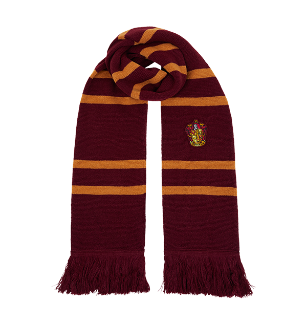 Gryffindor Knitted Scarf with Embroidered Crest | Harry Potter