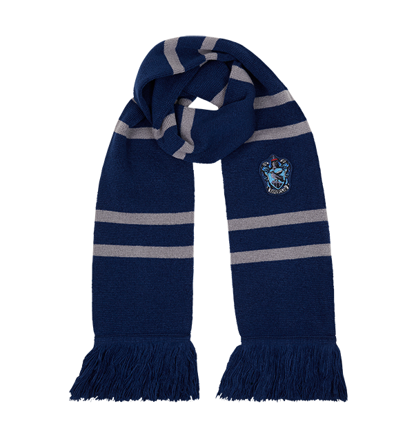 Ravenclaw Knitted Scarf with House Crest | Harry Potter Fan Gift