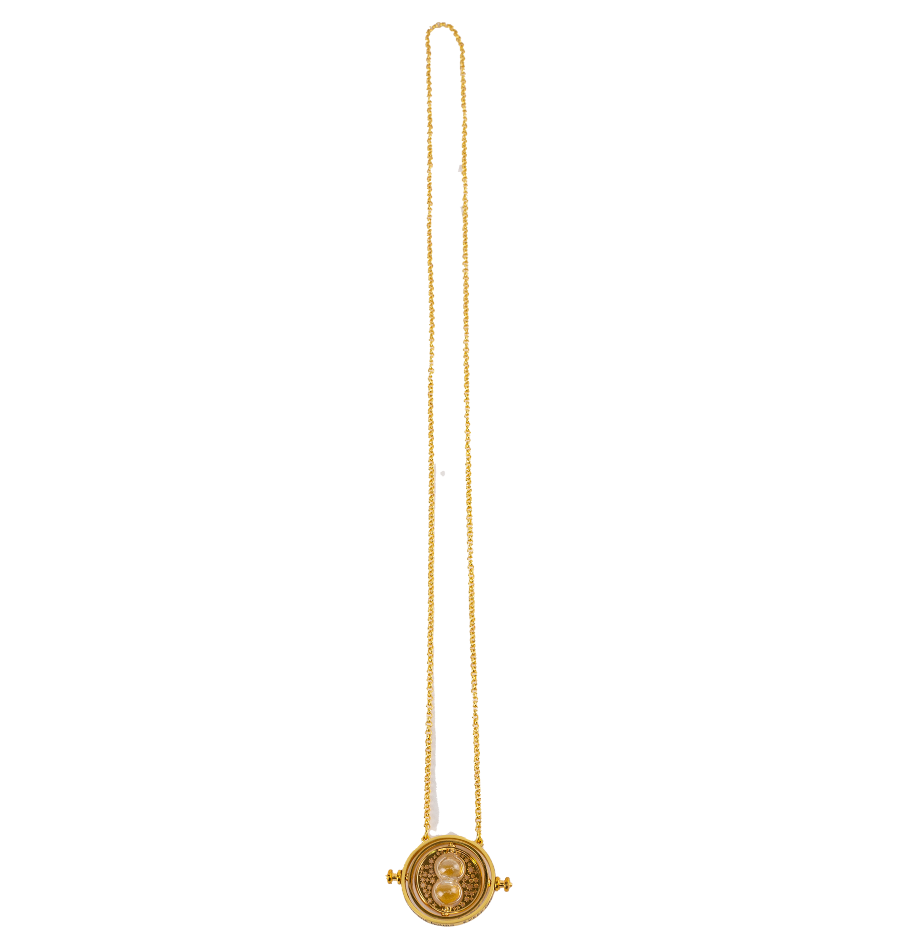 Rotating Time Turner Necklace | Harry Potter Pendant with Gold Chain